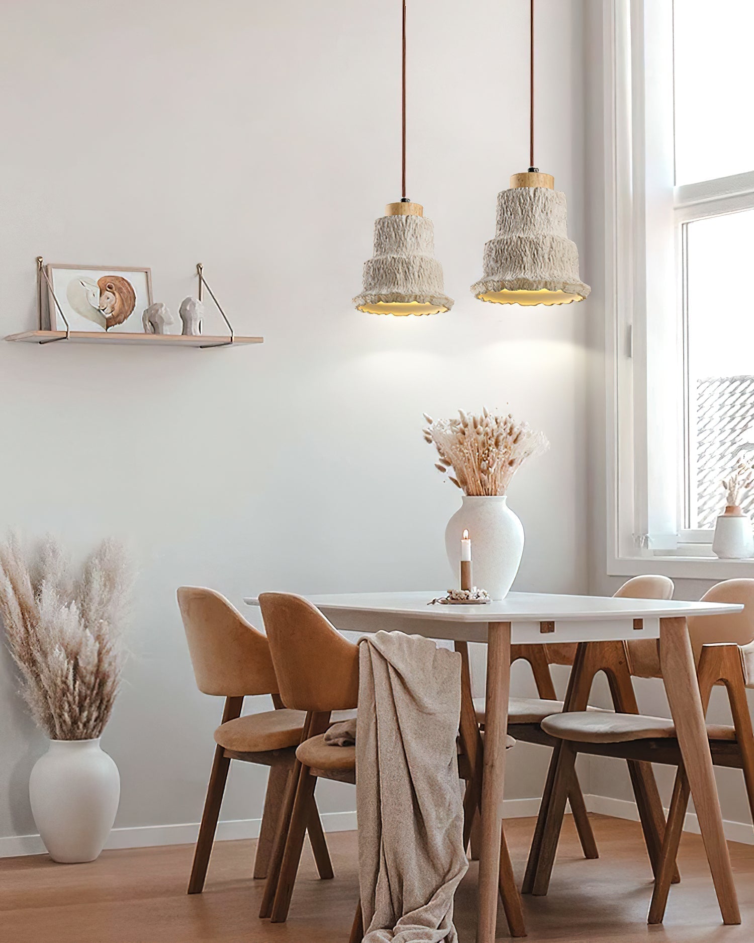 Esilara Tiered Travertine Pendant Light - Letslighting