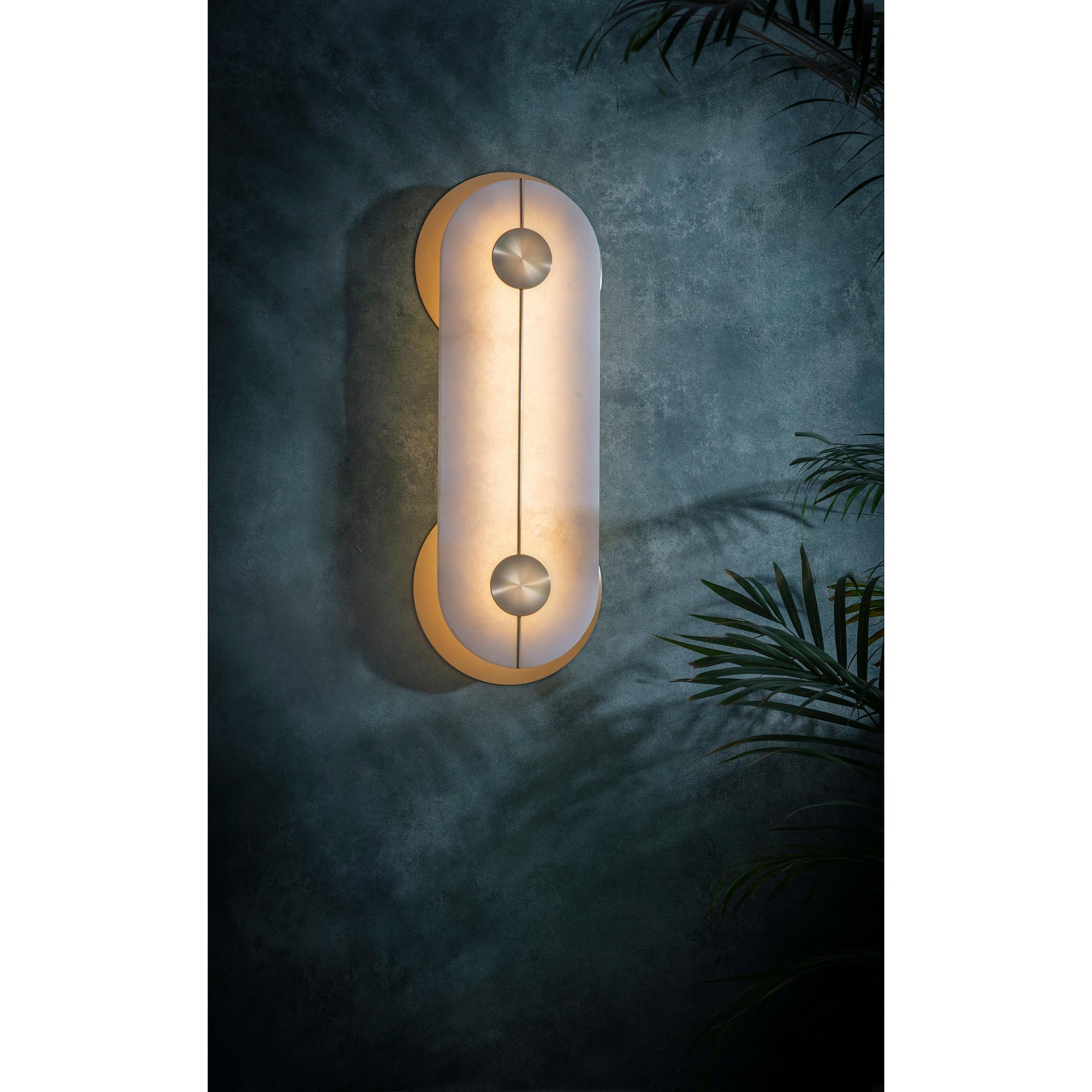 Auriel Modern Minimalist Brass Alabaster Wall Lamp - Lamp Copper
