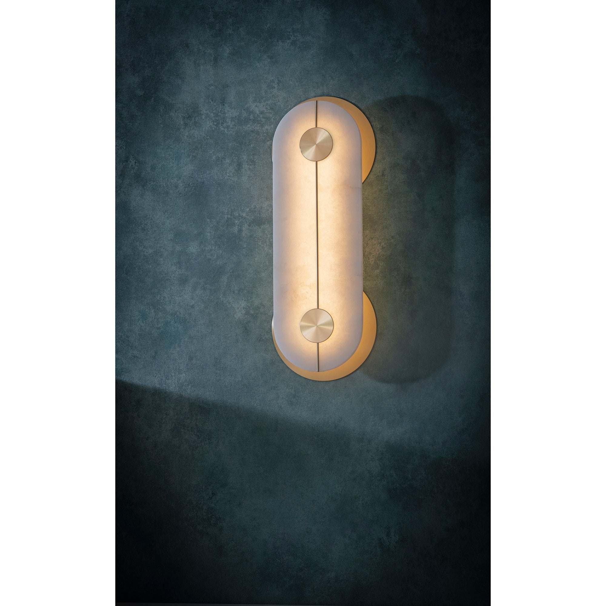 Auriel Modern Minimalist Brass Alabaster Wall Lamp - Lamp Copper