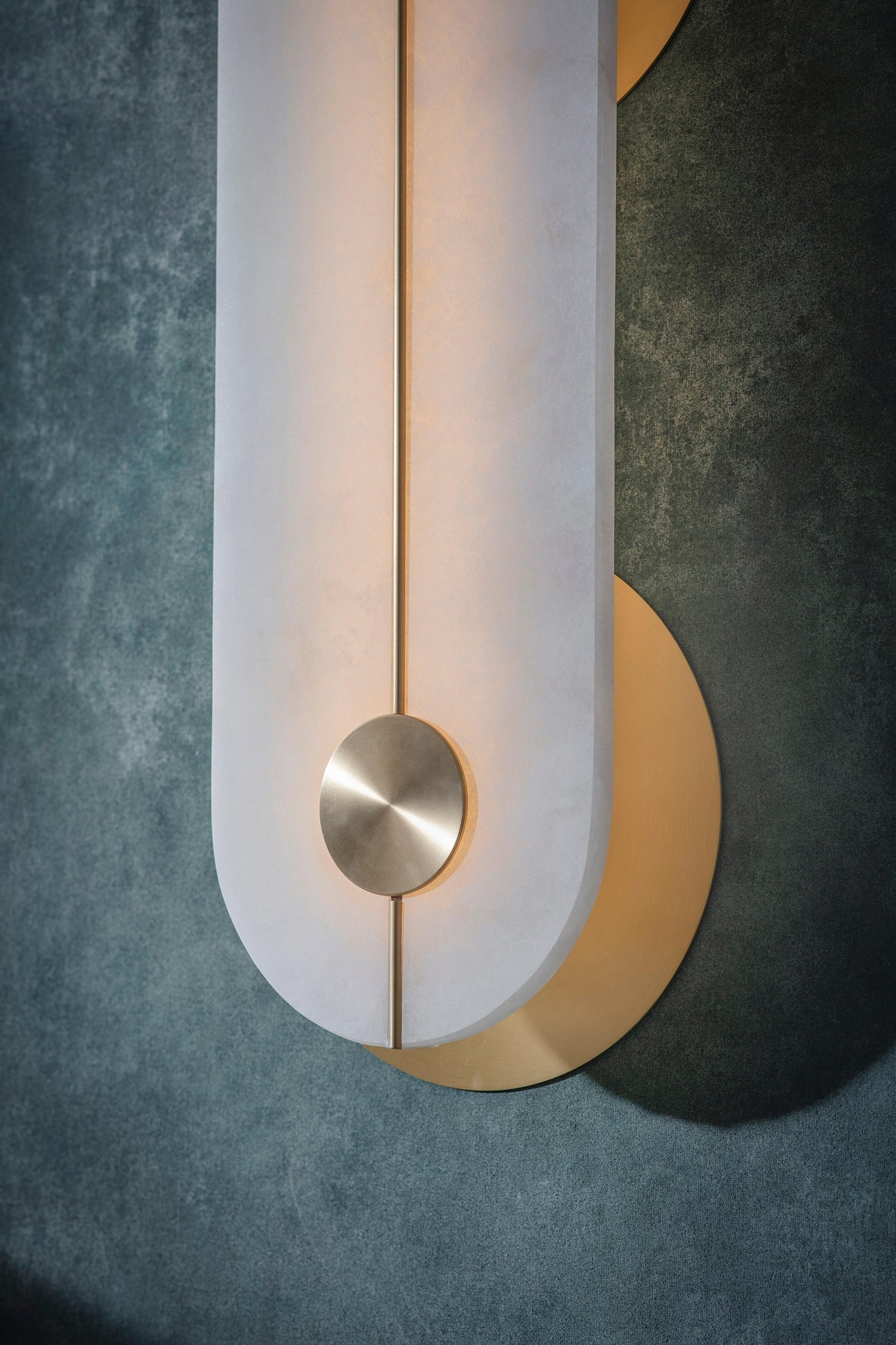 Auriel Modern Minimalist Brass Alabaster Wall Lamp - Lamp Copper
