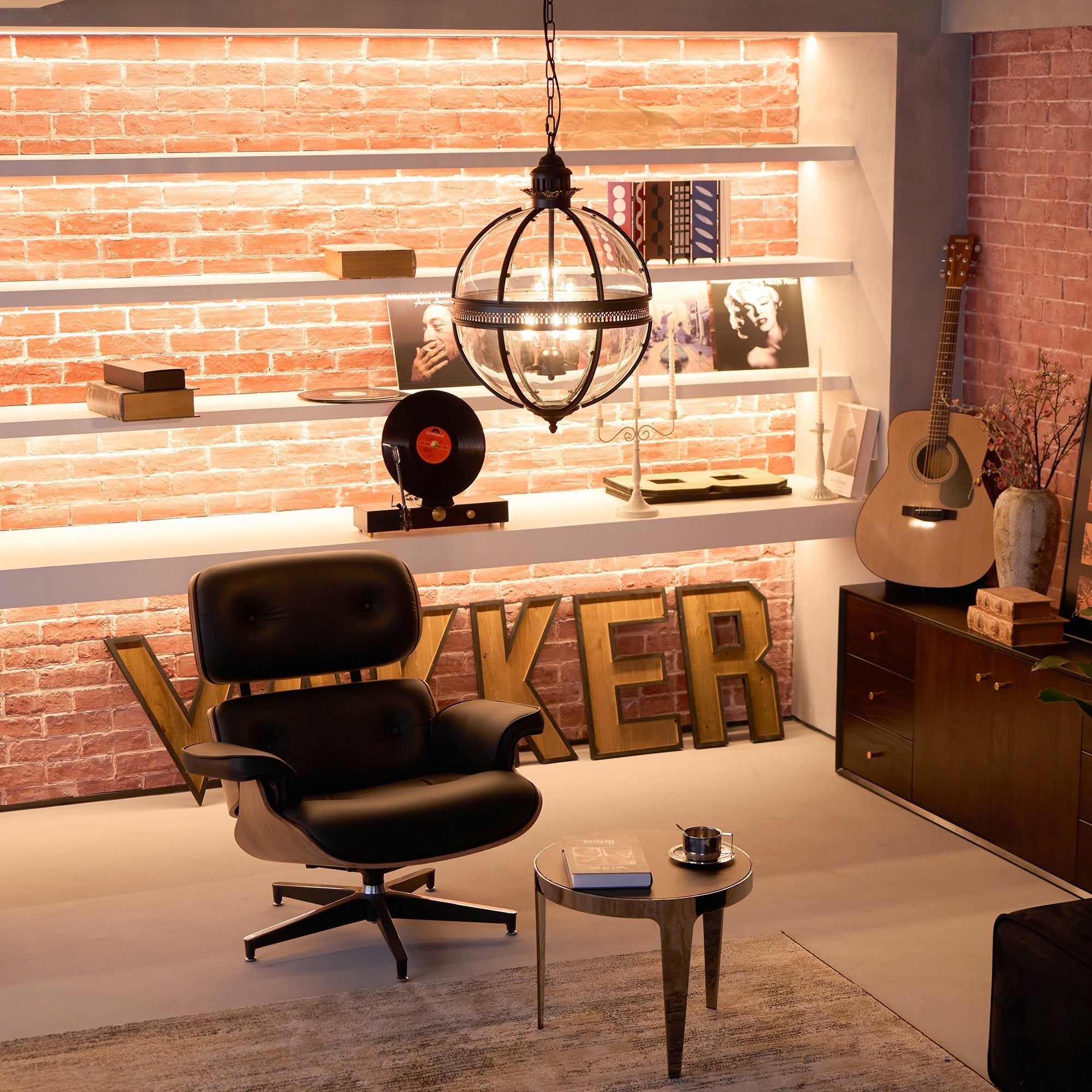 Epoch Lámpara Colgante Retro Braeden de Vidrio