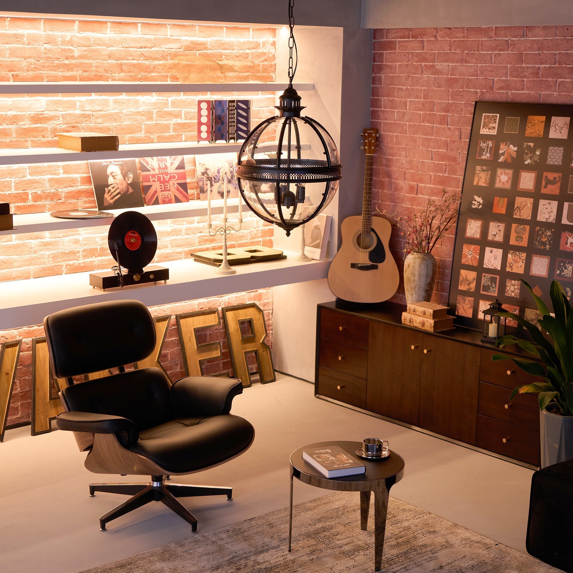 Epoch Lámpara Colgante Retro Braeden de Vidrio