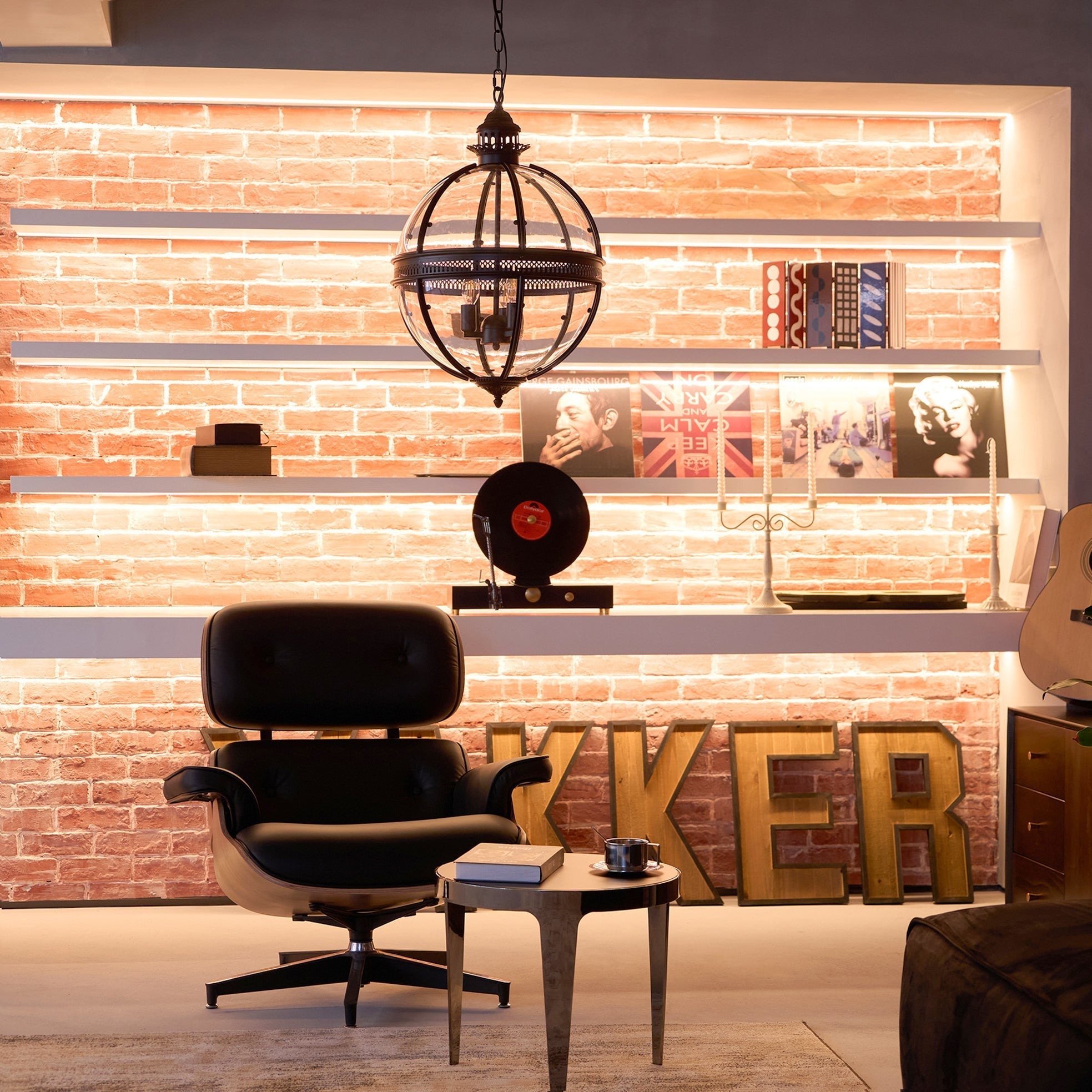 Epoch Lámpara Colgante Retro Braeden de Vidrio