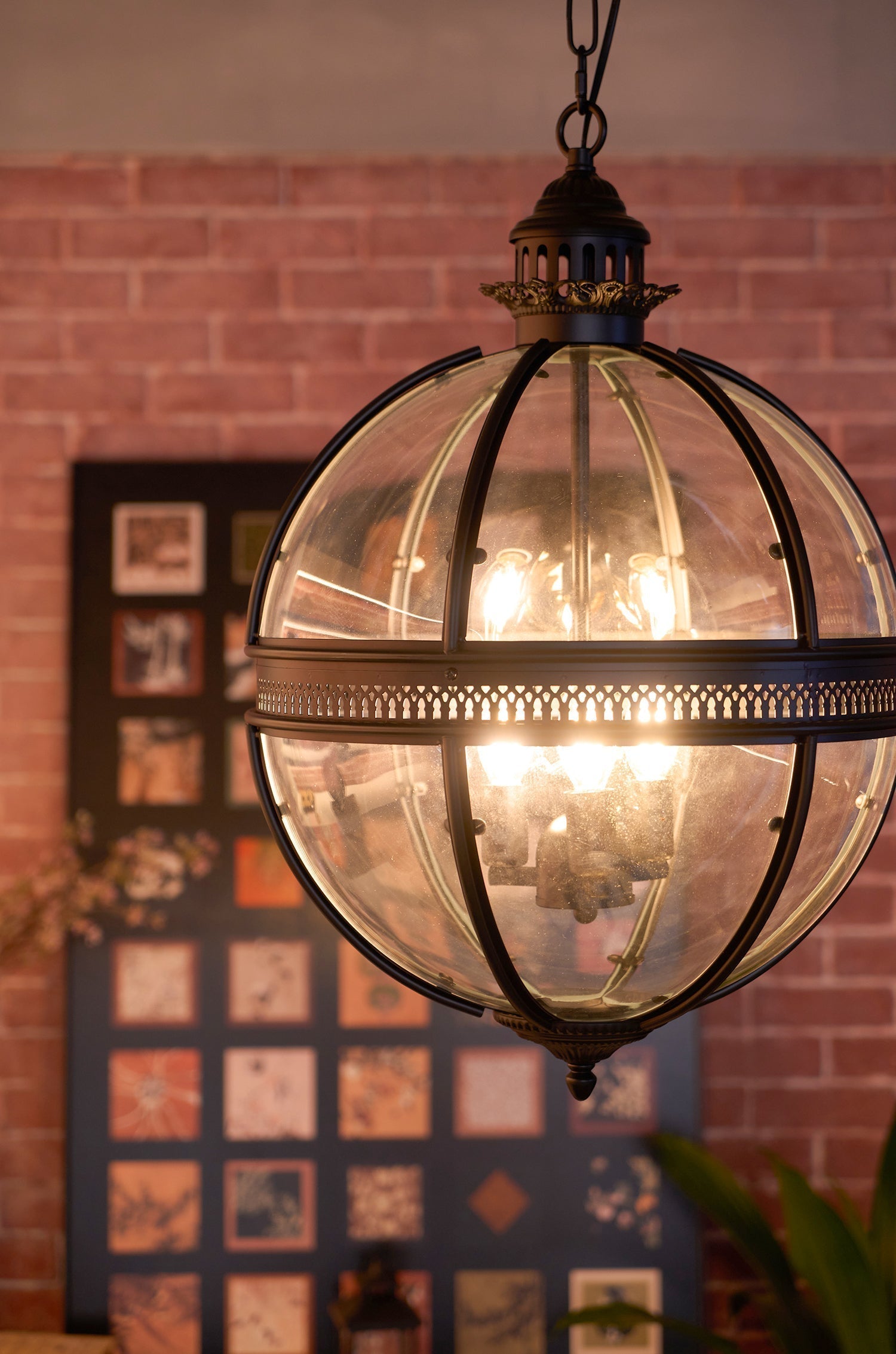 Svelte Vintage Industrial Metal Glass Pendant Light - Lamp Copper