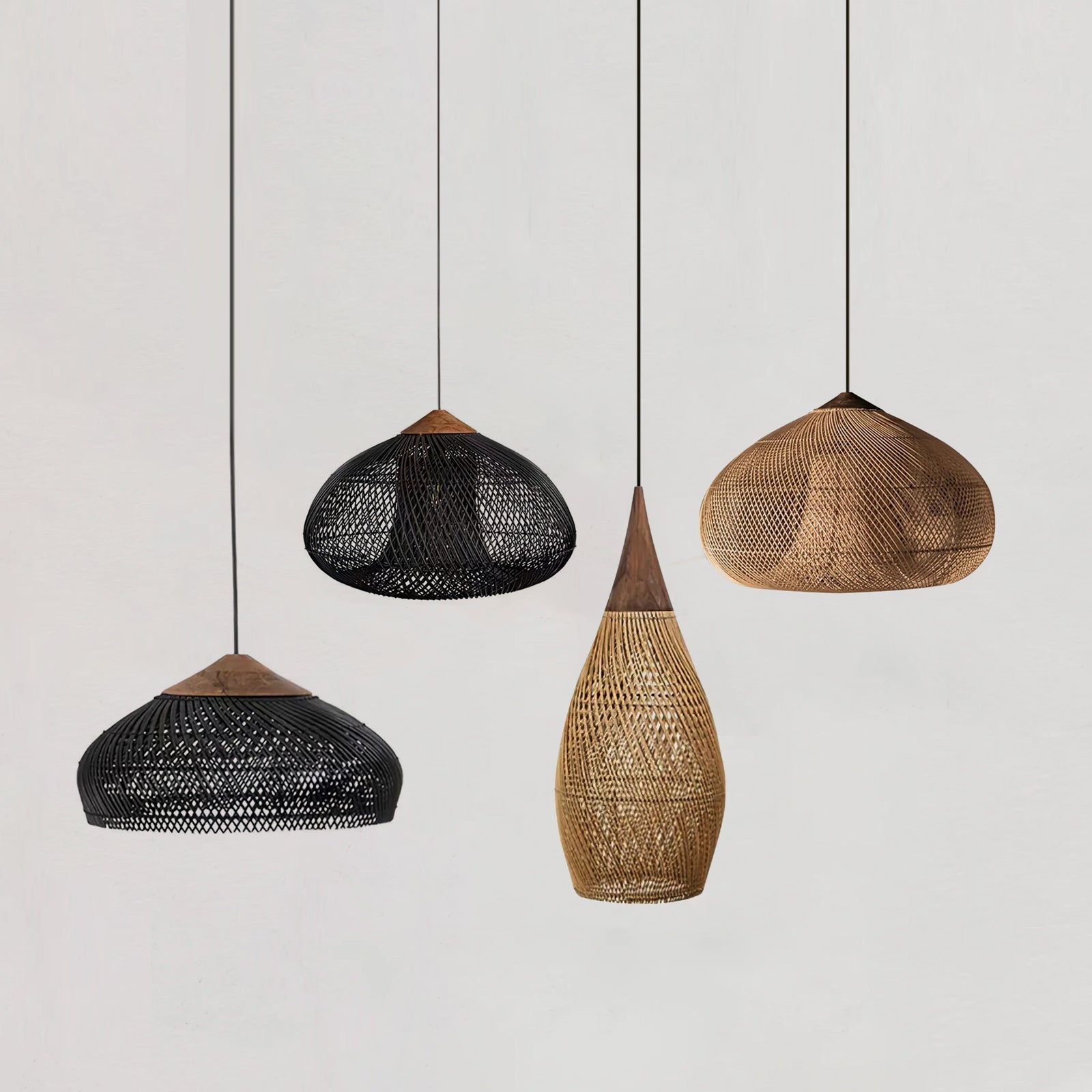 Ritta Lámpara Colgante de Ratán Trenzado para Sala de Estar