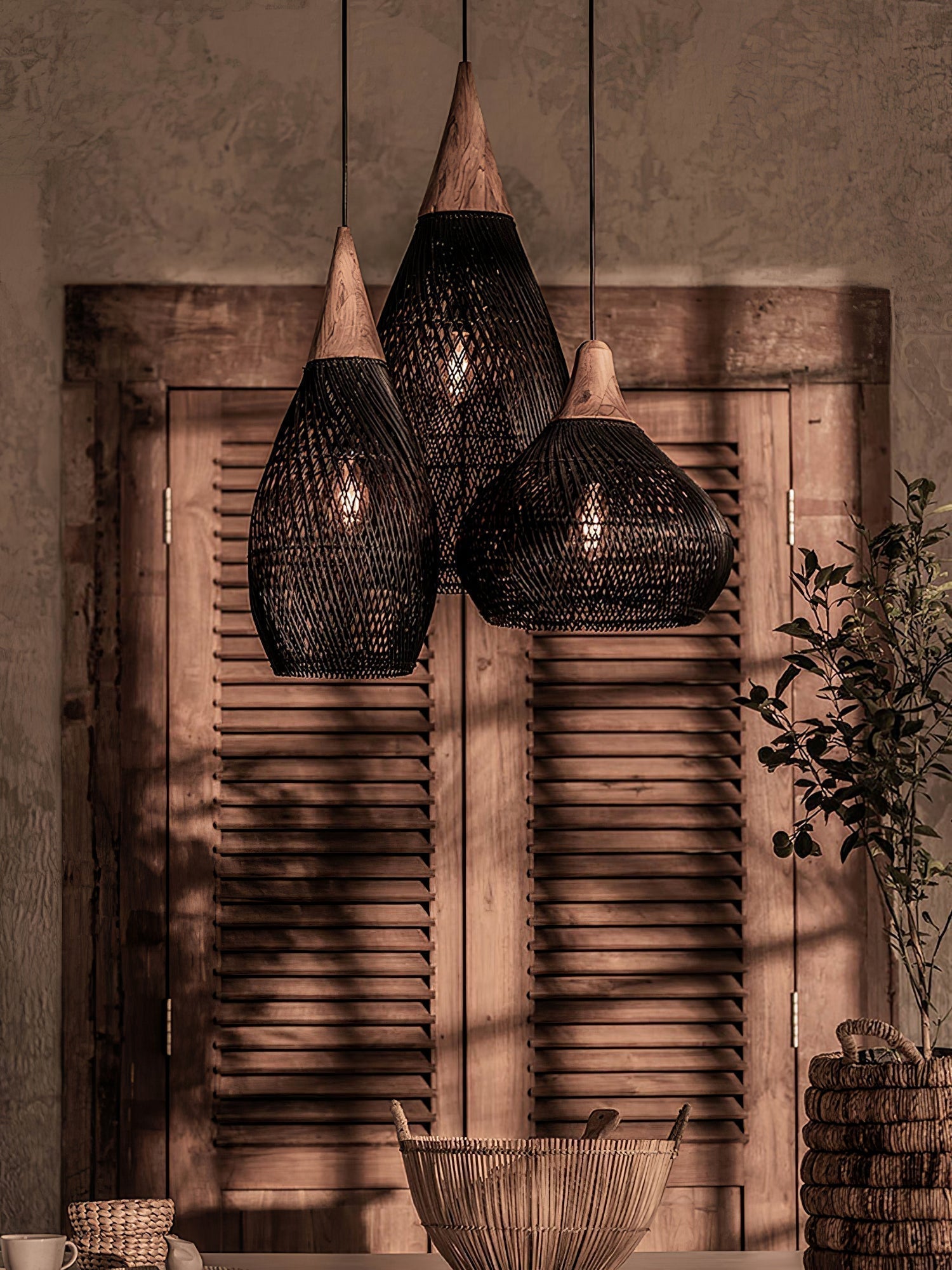 Braided Rattan Pendant Lamp - Letslighting