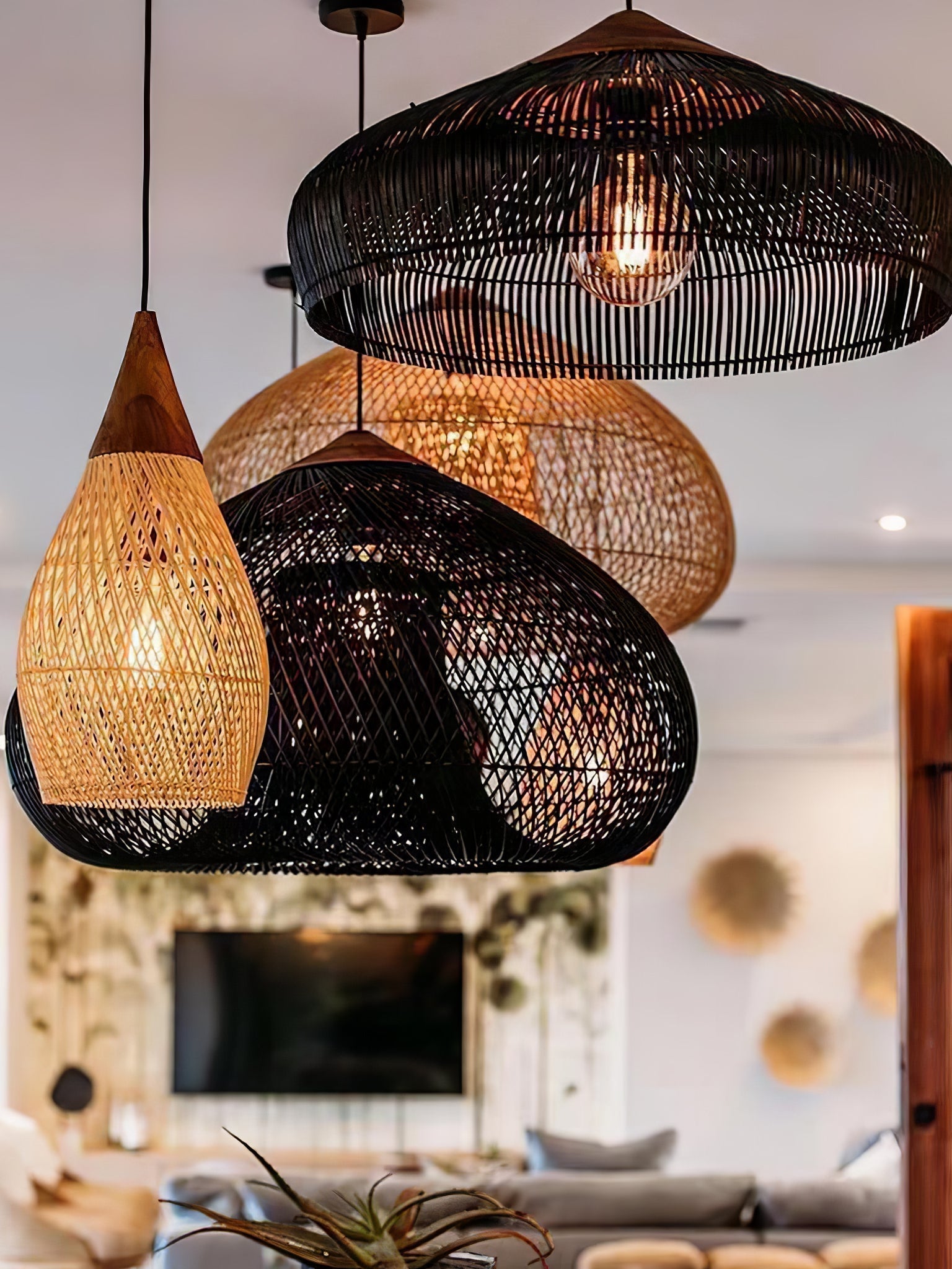 Braided Rattan Pendant Lamp - Letslighting