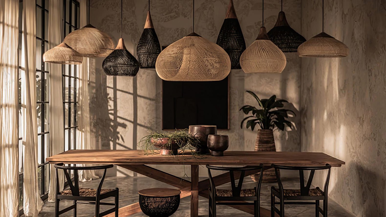 Braided Rattan Pendant Lamp - Letslighting