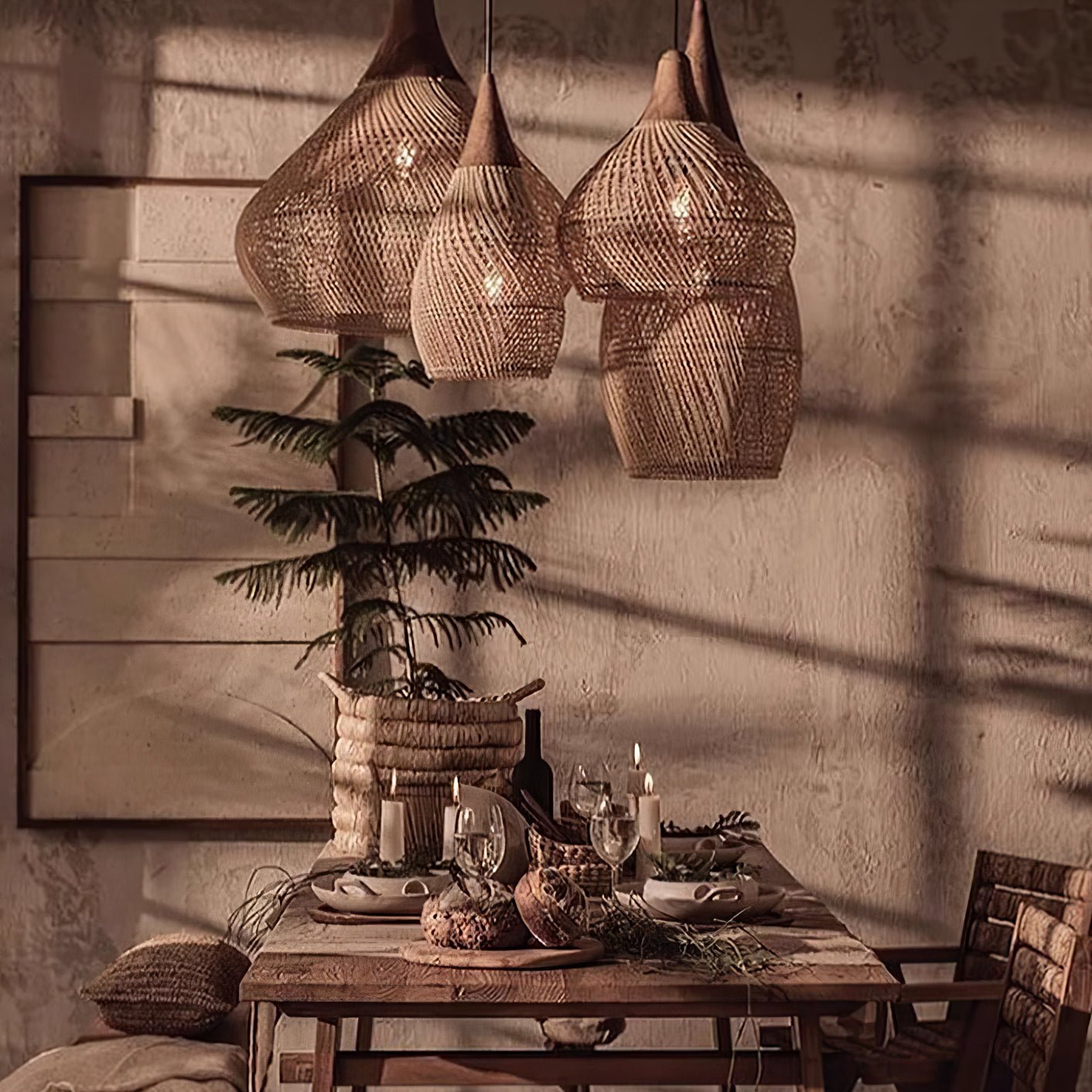 Braided Rattan Pendant Lamp - Letslighting