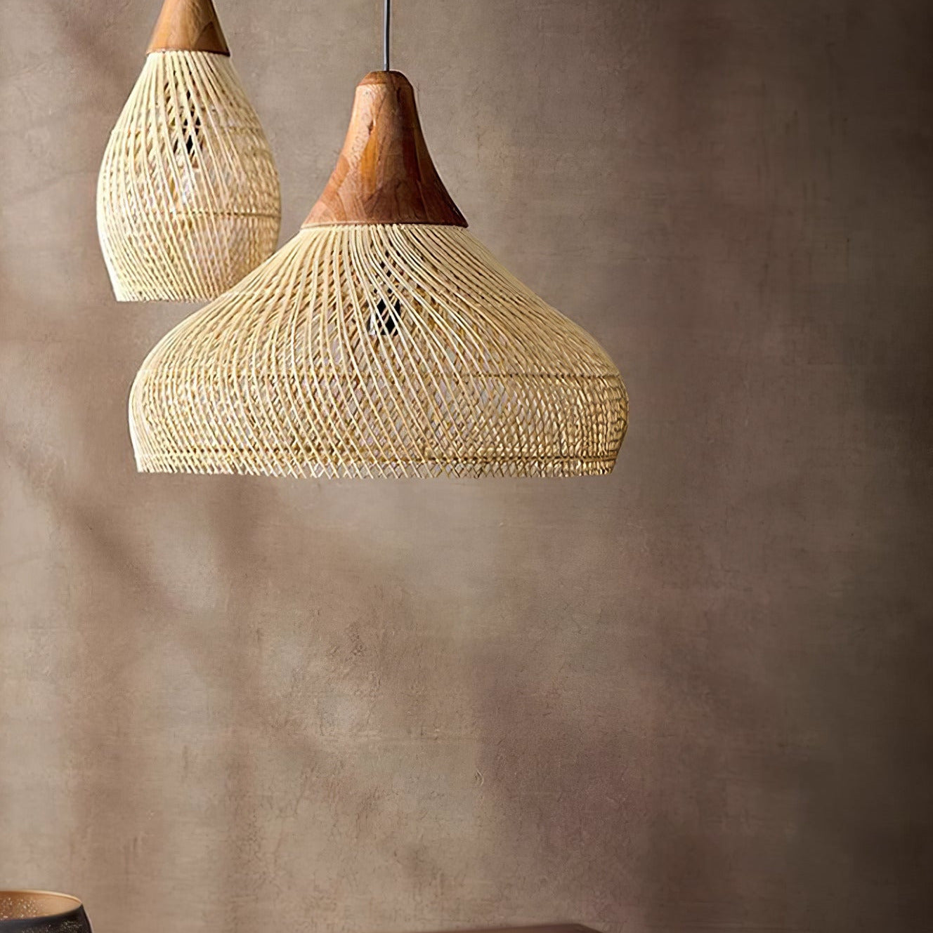 Ritta Lámpara Colgante de Ratán Trenzado para Sala de Estar