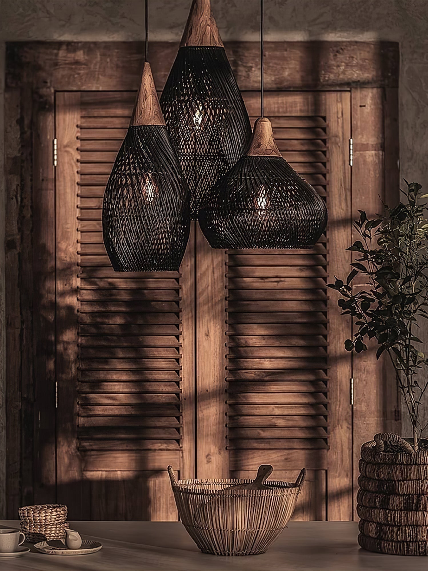 Braided Rattan Pendant Lamp - Letslighting