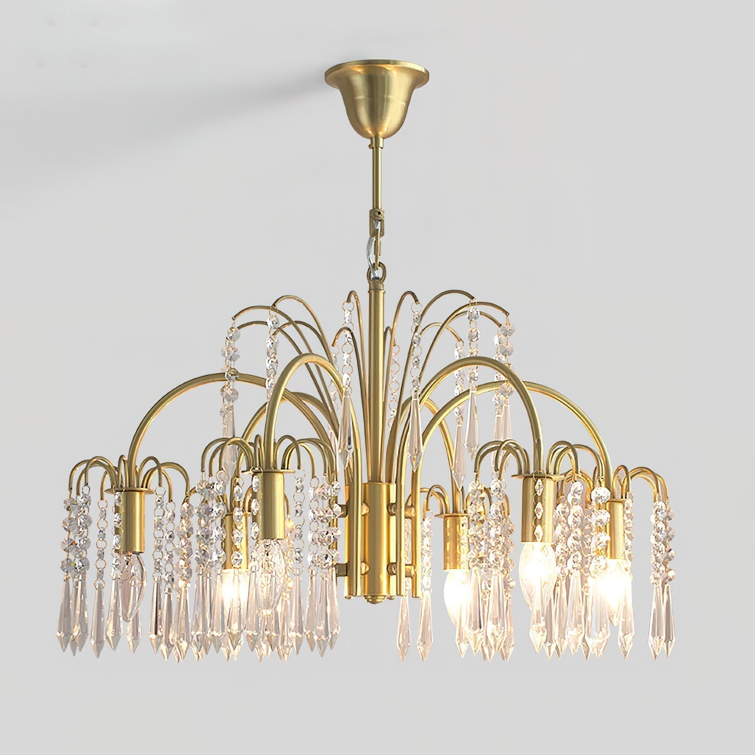 Voyant Premium Luxury Candle Crystal Chandelier - Lamp Copper