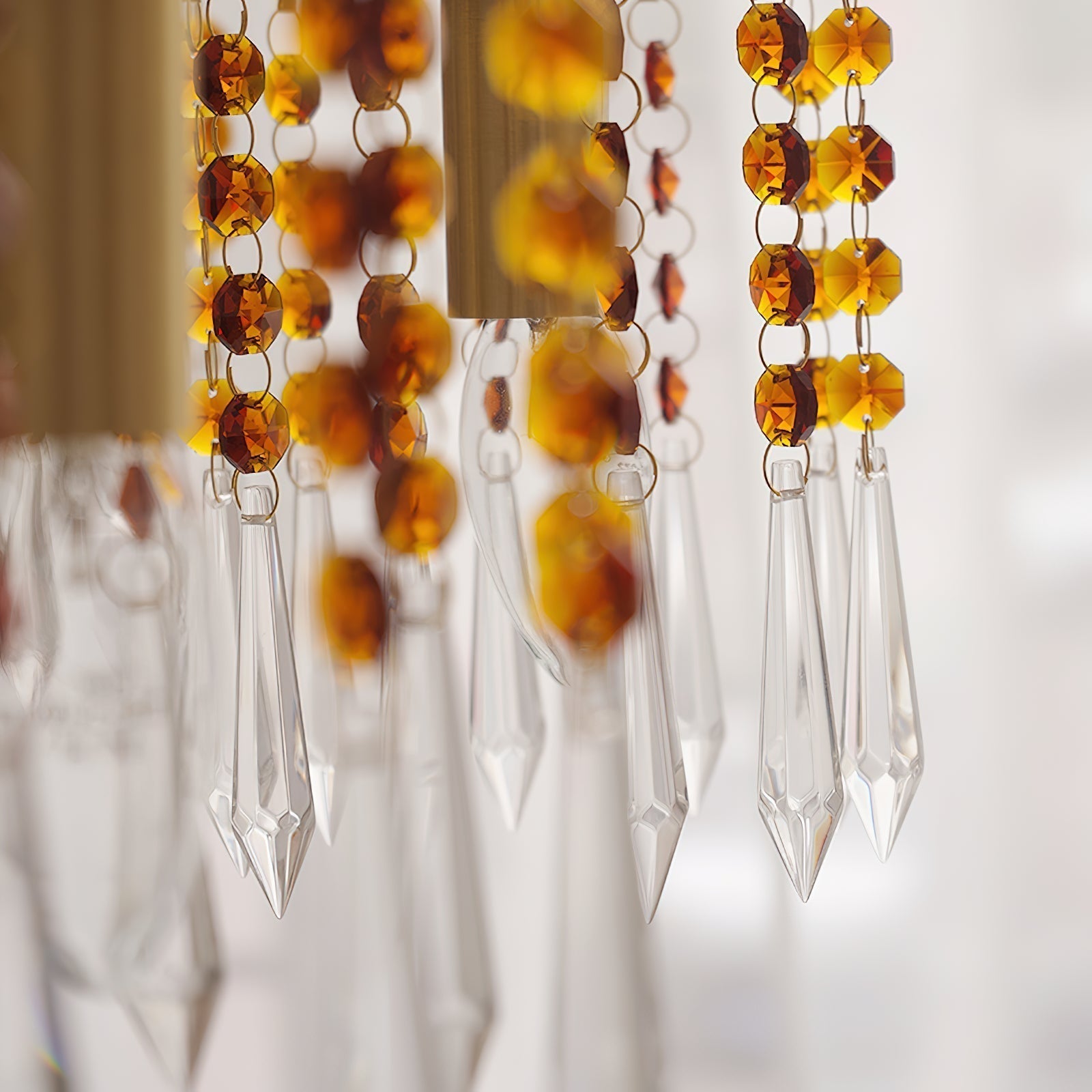 Voyant Premium Luxury Candle Crystal Chandelier - Lamp Copper