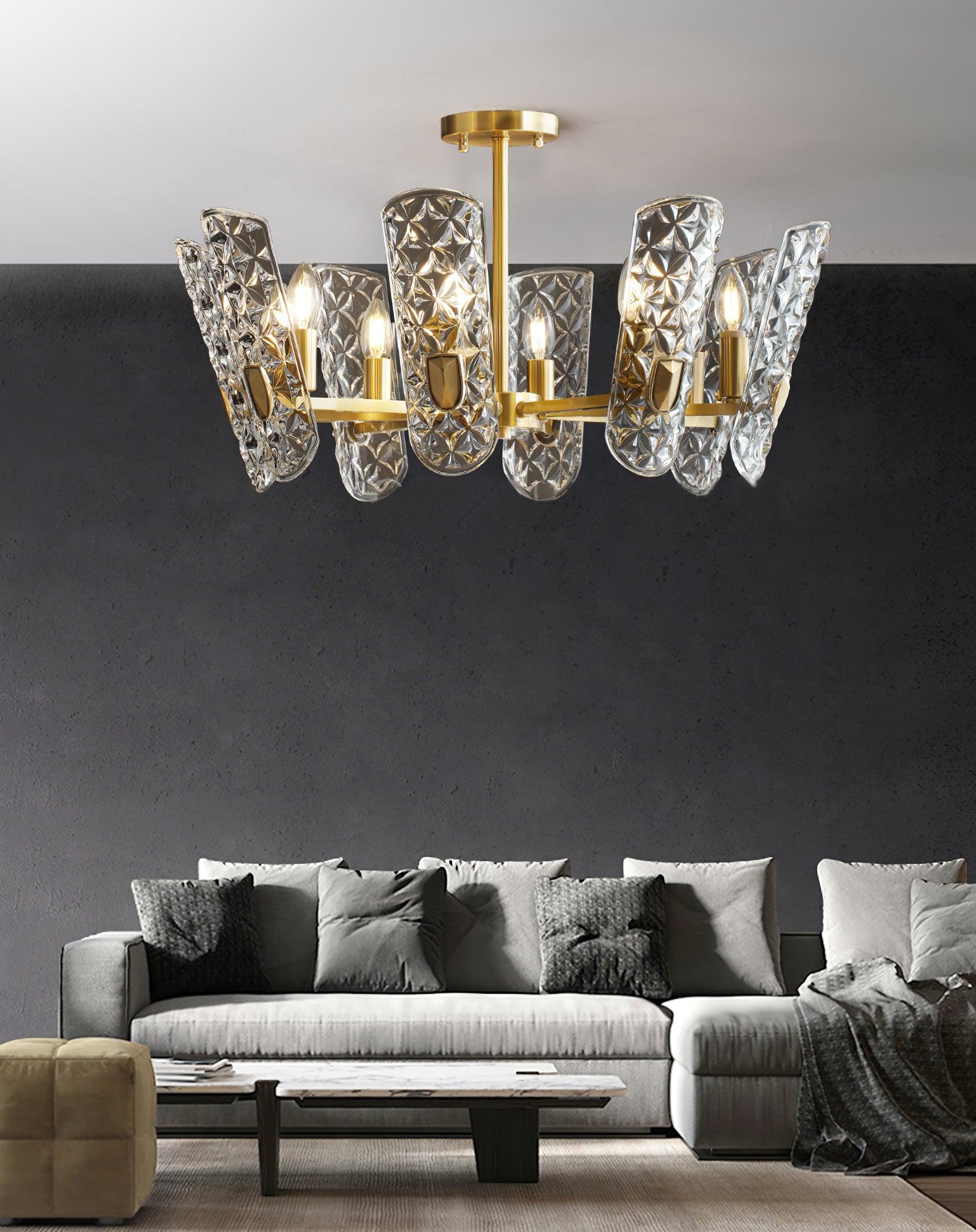 Brass Central Chandelier - Letslighting