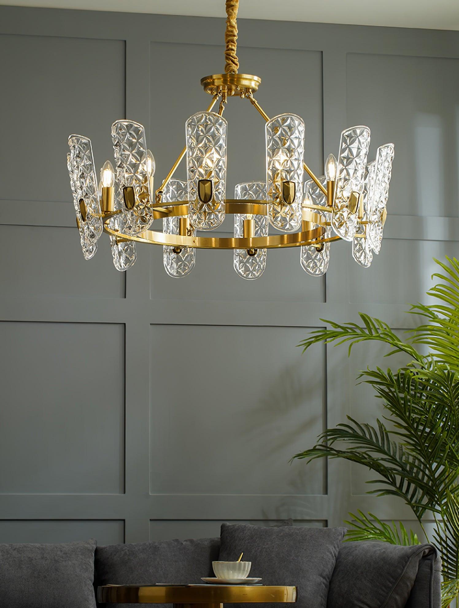 Brass Central Chandelier - Letslighting