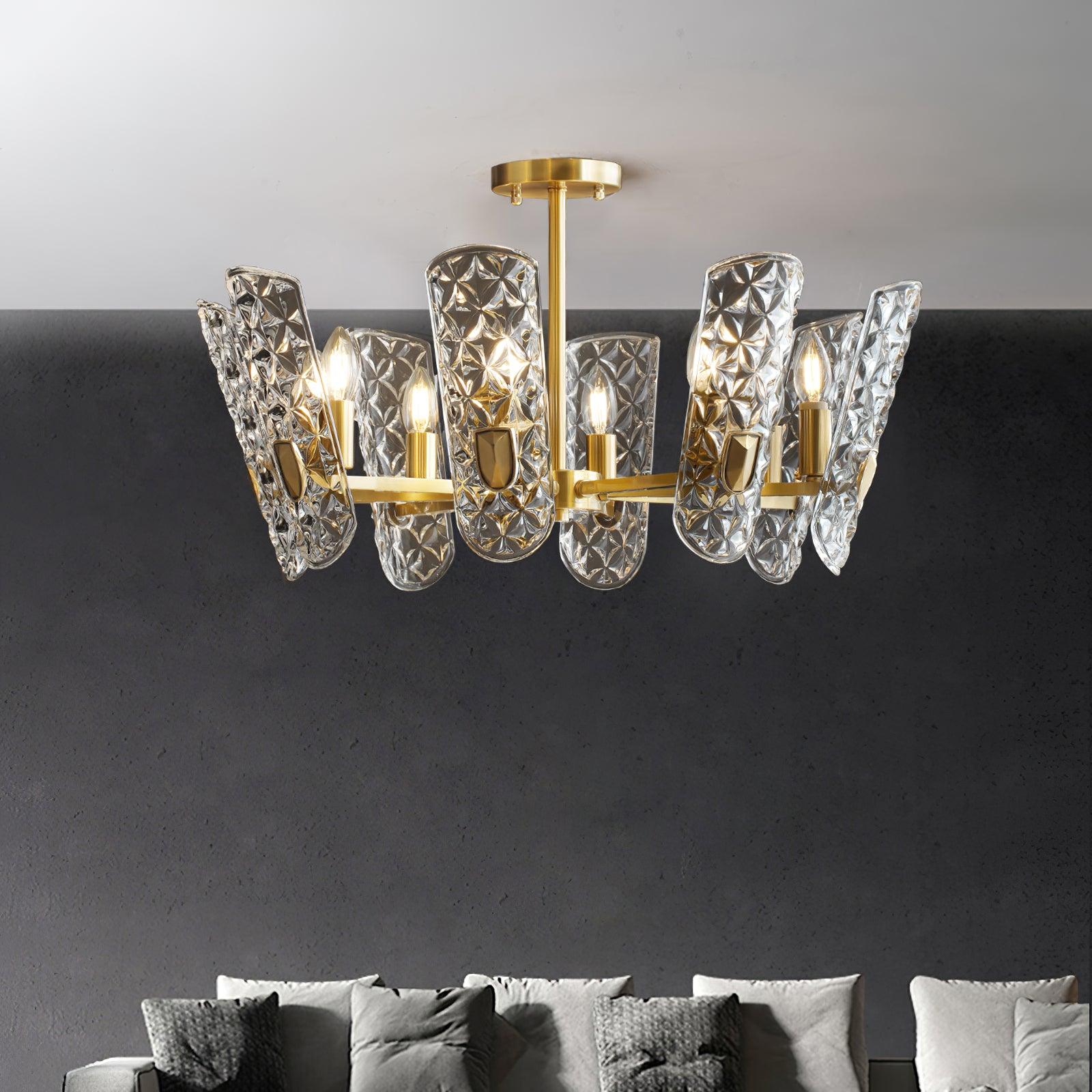 Brass Central Chandelier - Letslighting