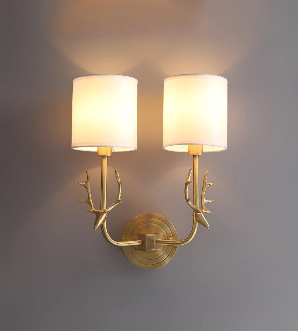 Brass Deer Head Wall Light - Letslighting