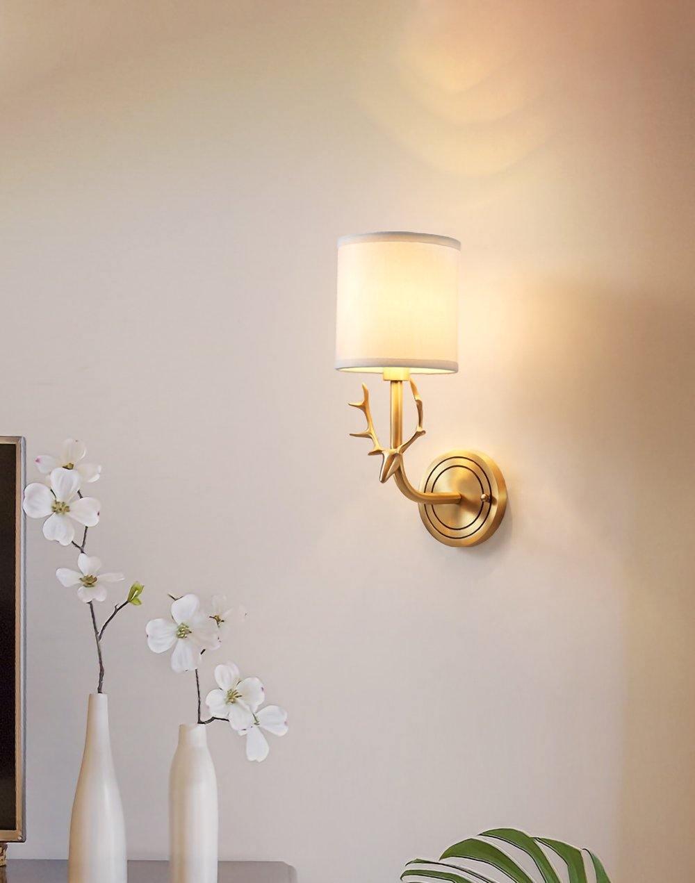 Brass Deer Head Wall Light - Letslighting