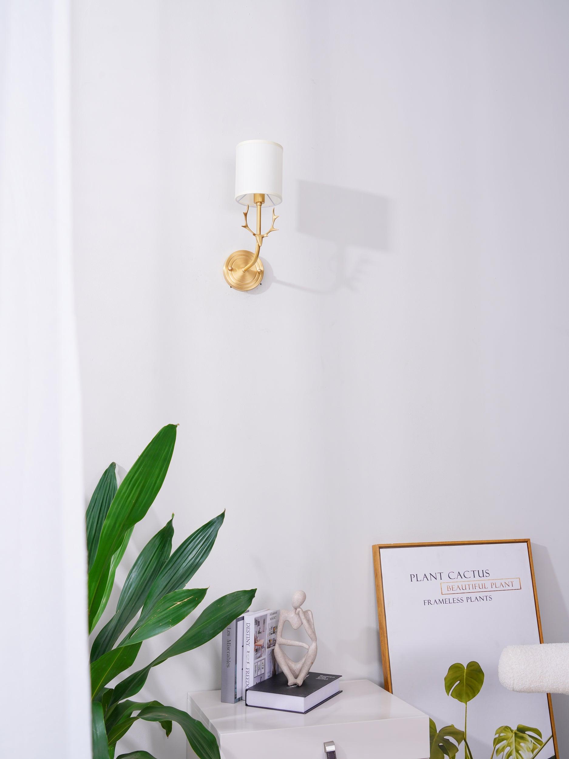 Brass Deer Head Wall Light - Letslighting