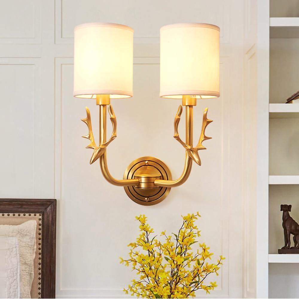 Brass Deer Head Wall Light - Letslighting
