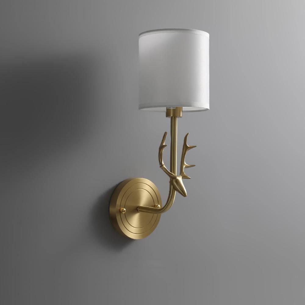 Brass Deer Head Wall Light - Letslighting