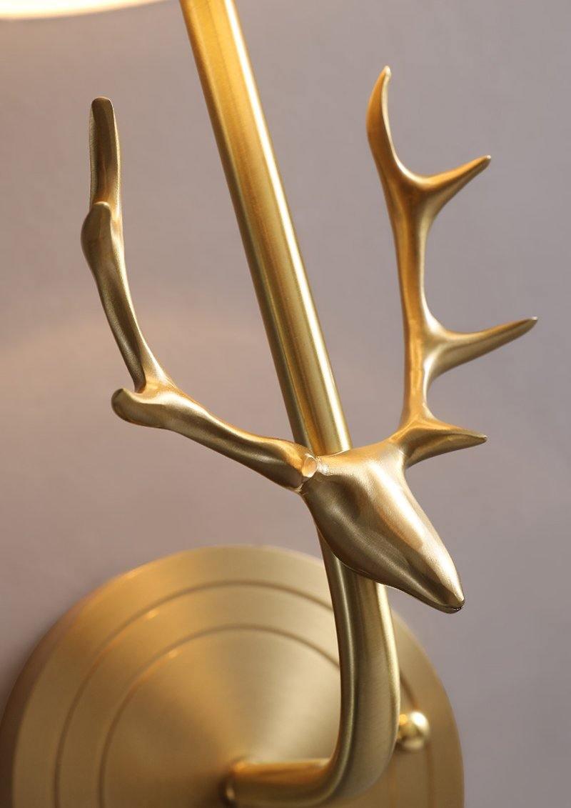 Brass Deer Head Wall Light - Letslighting