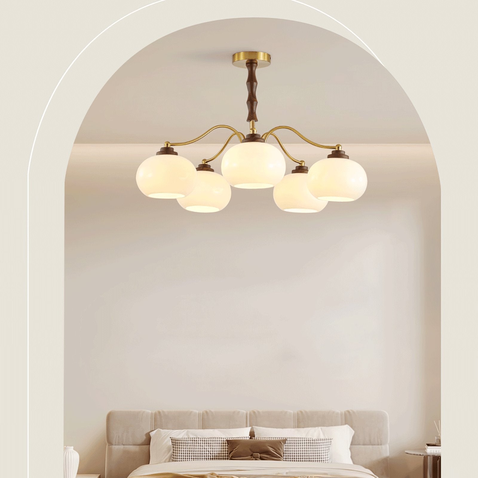 Persimmon Glass Globe Chandelier - Letslighting