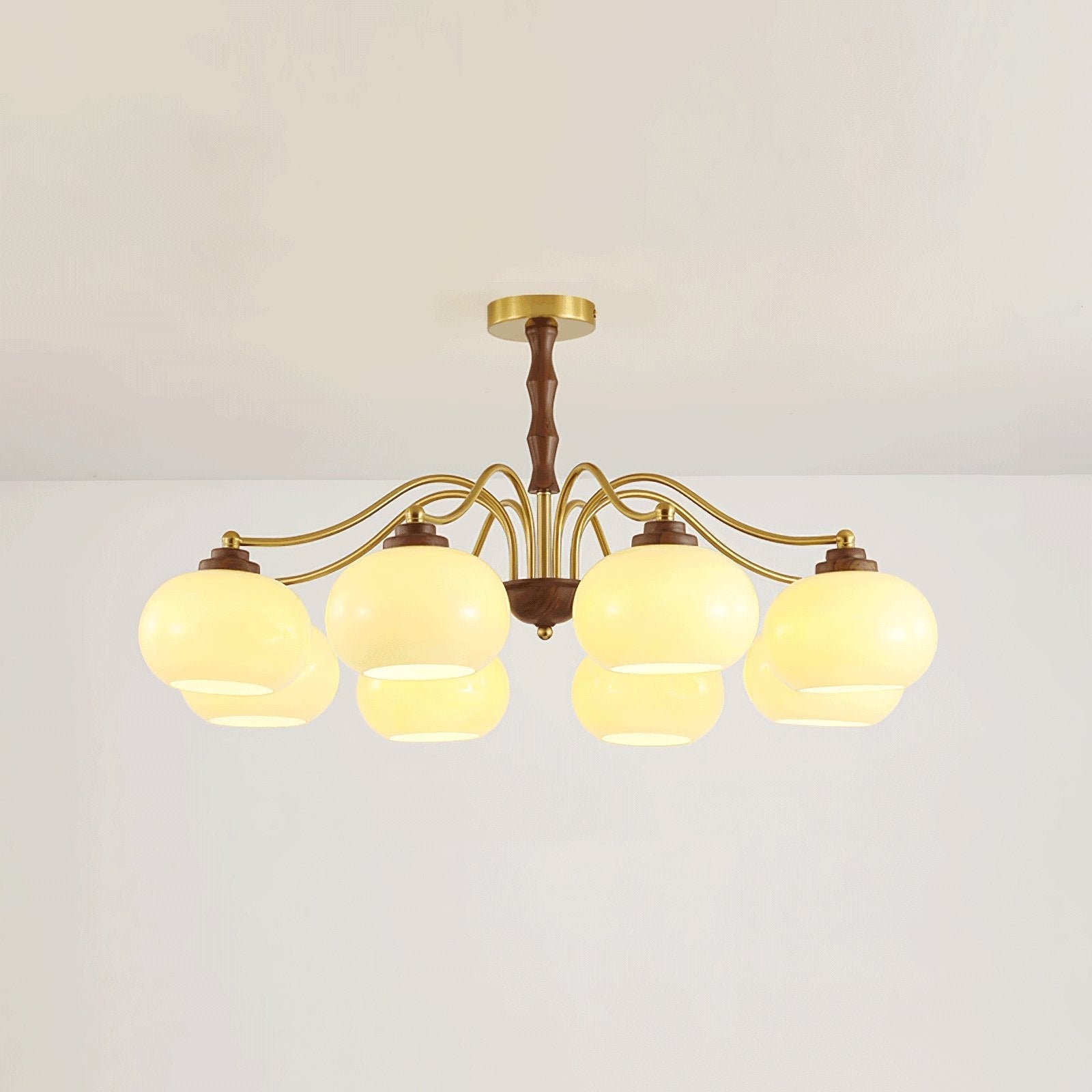 Persimmon Glass Globe Chandelier - Letslighting