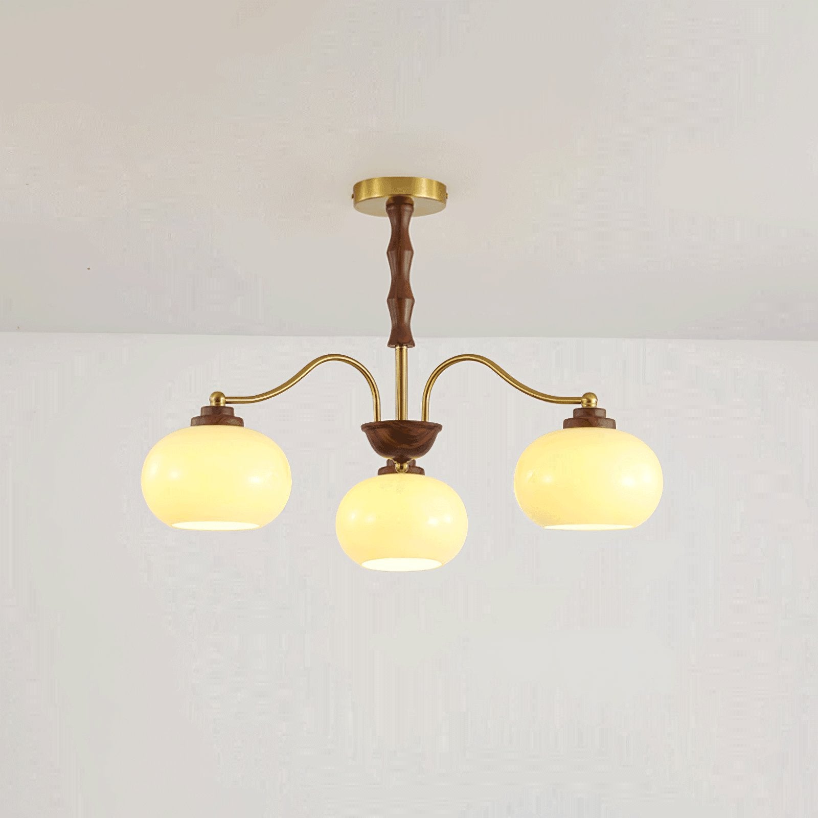 Persimmon Glass Globe Chandelier - Letslighting