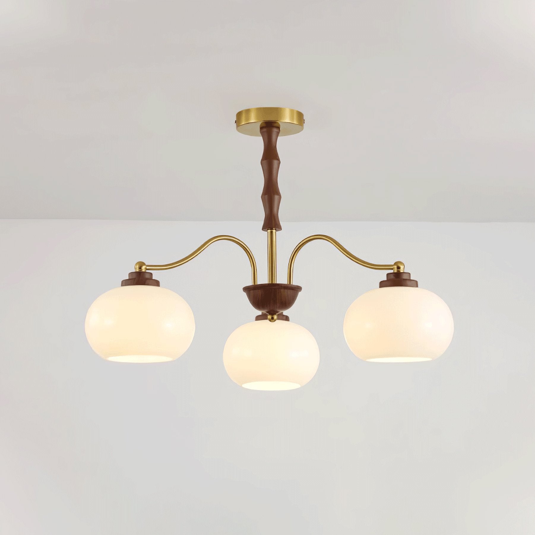 Persimmon Glass Globe Chandelier - Letslighting