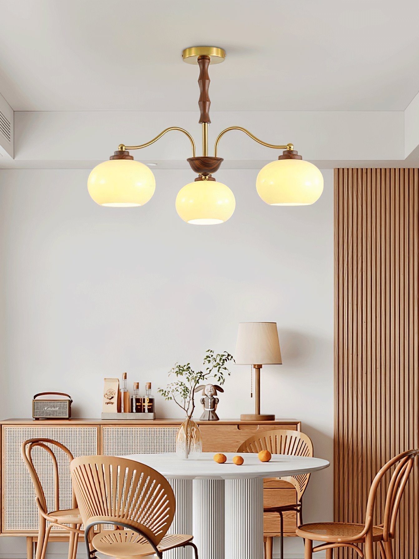 Persimmon Glass Globe Chandelier - Letslighting