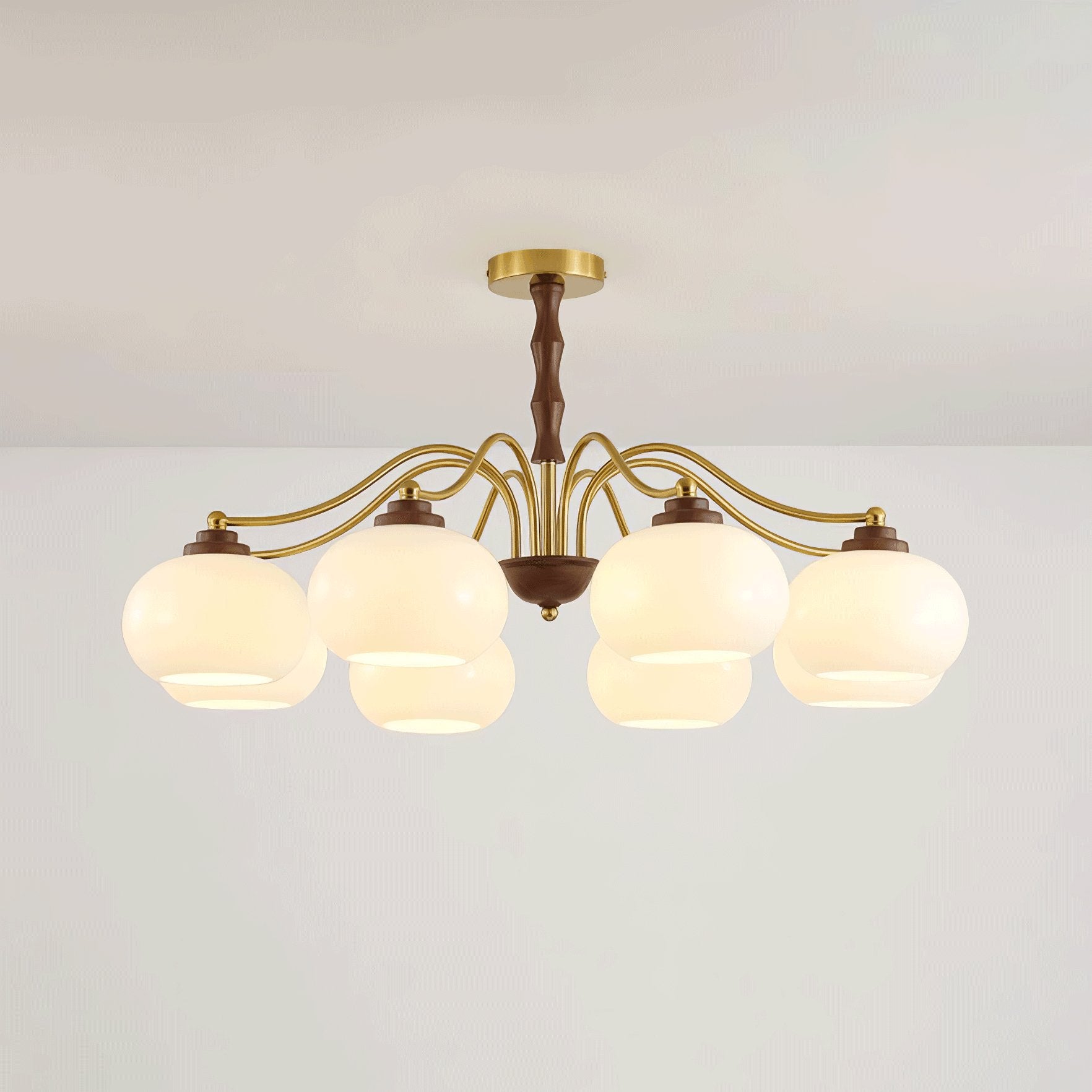 Persimmon Glass Globe Chandelier - Letslighting