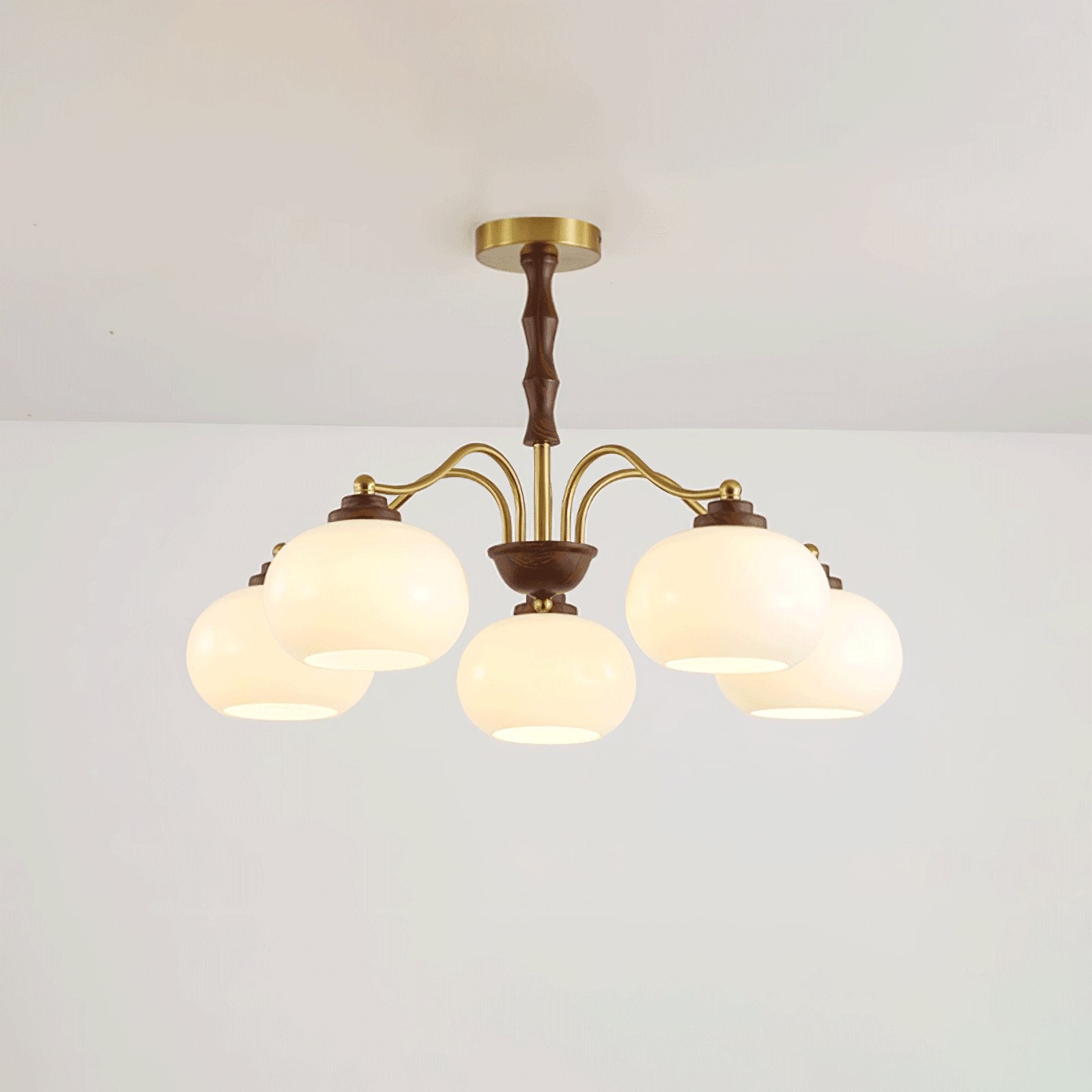 Persimmon Glass Globe Chandelier - Letslighting