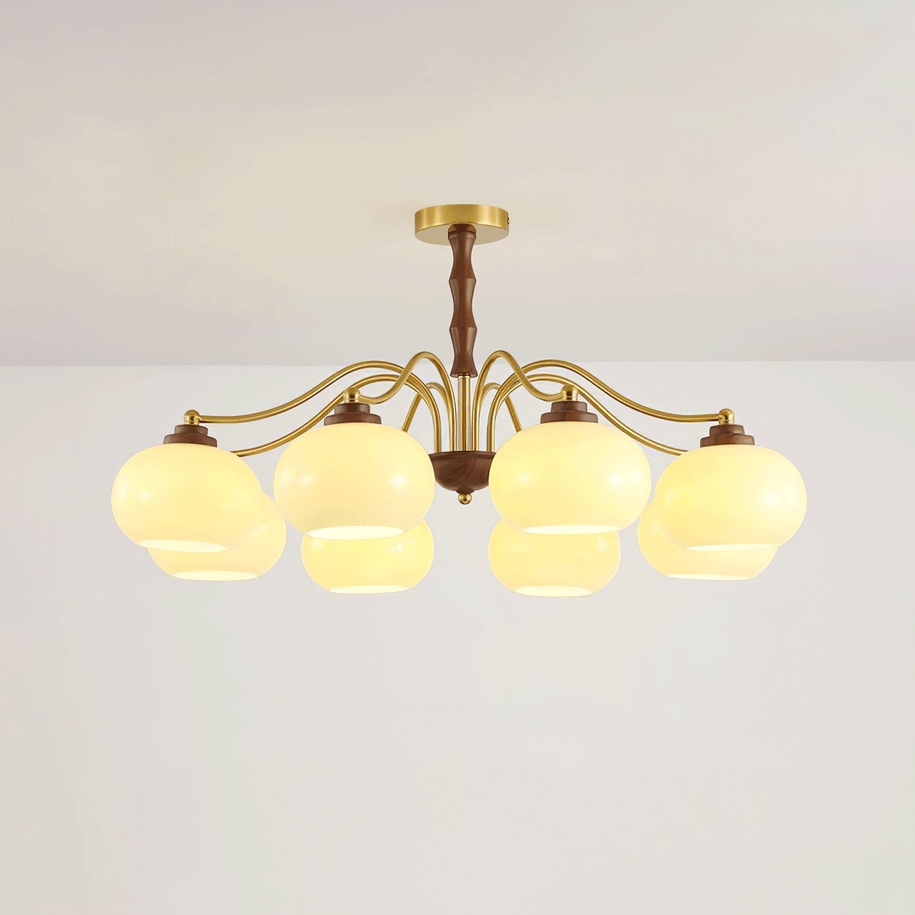 Persimmon Glass Globe Chandelier - Letslighting