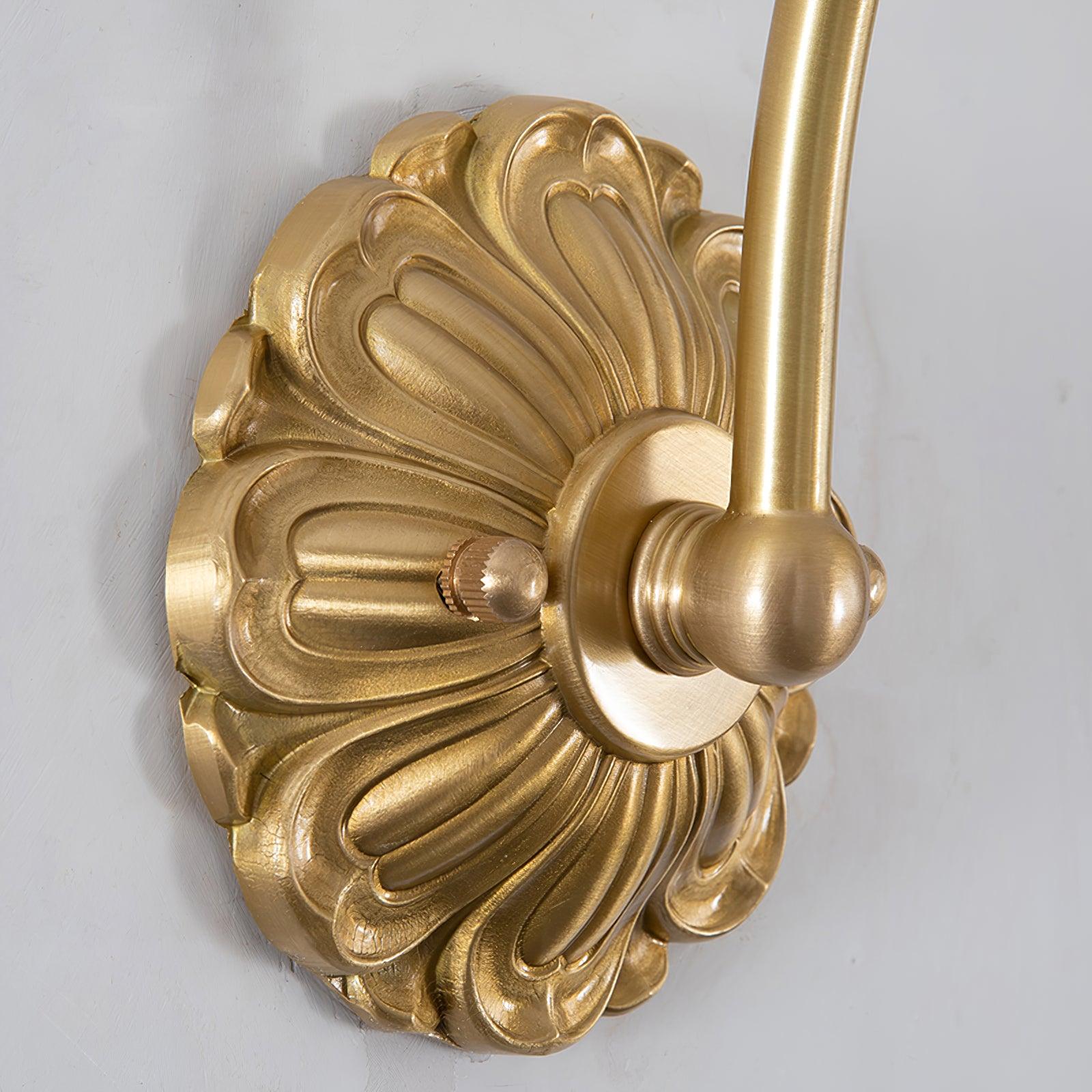 Brass Floral Glass Sconce - Letslighting