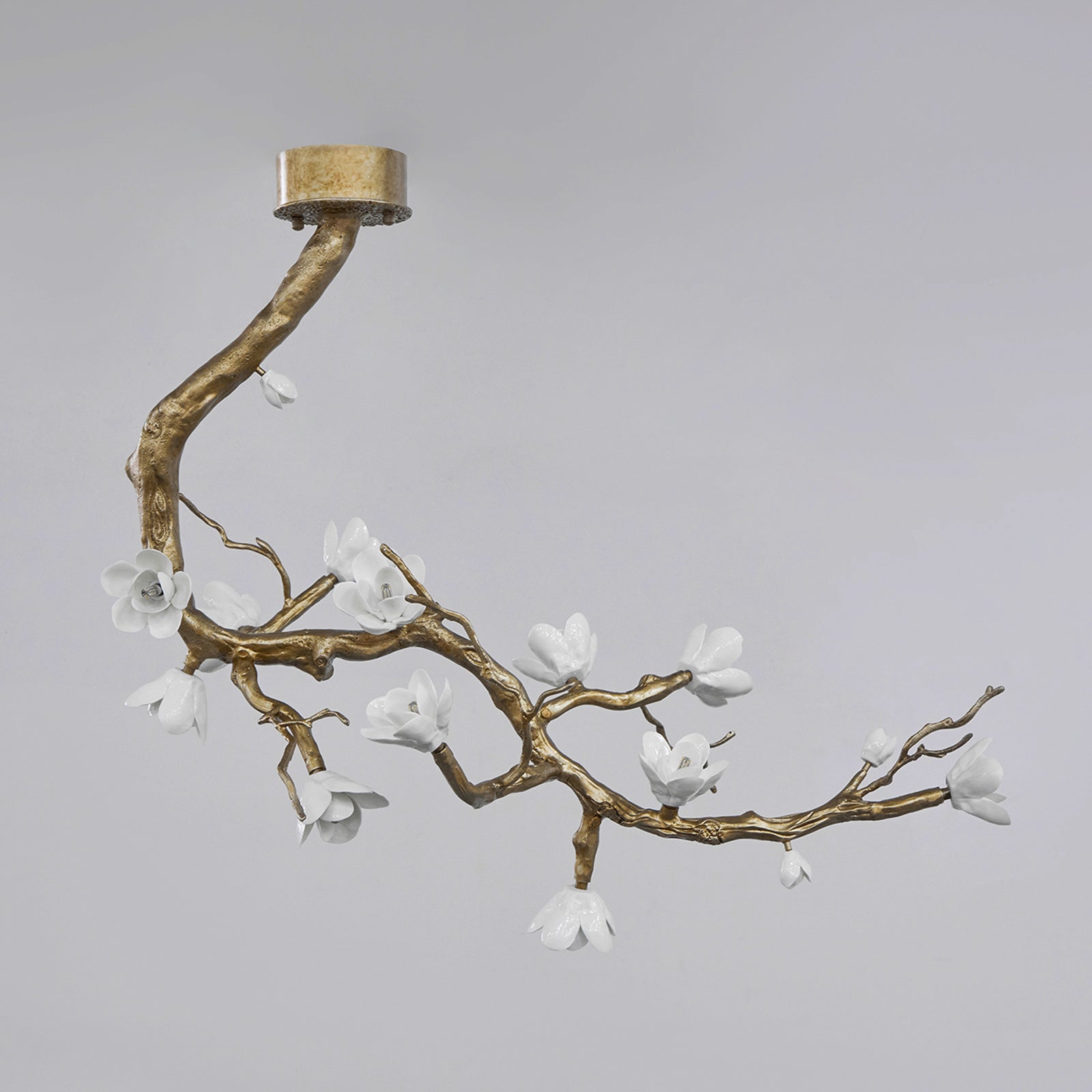 Brass Flower Branch Chandelier - Letslighting