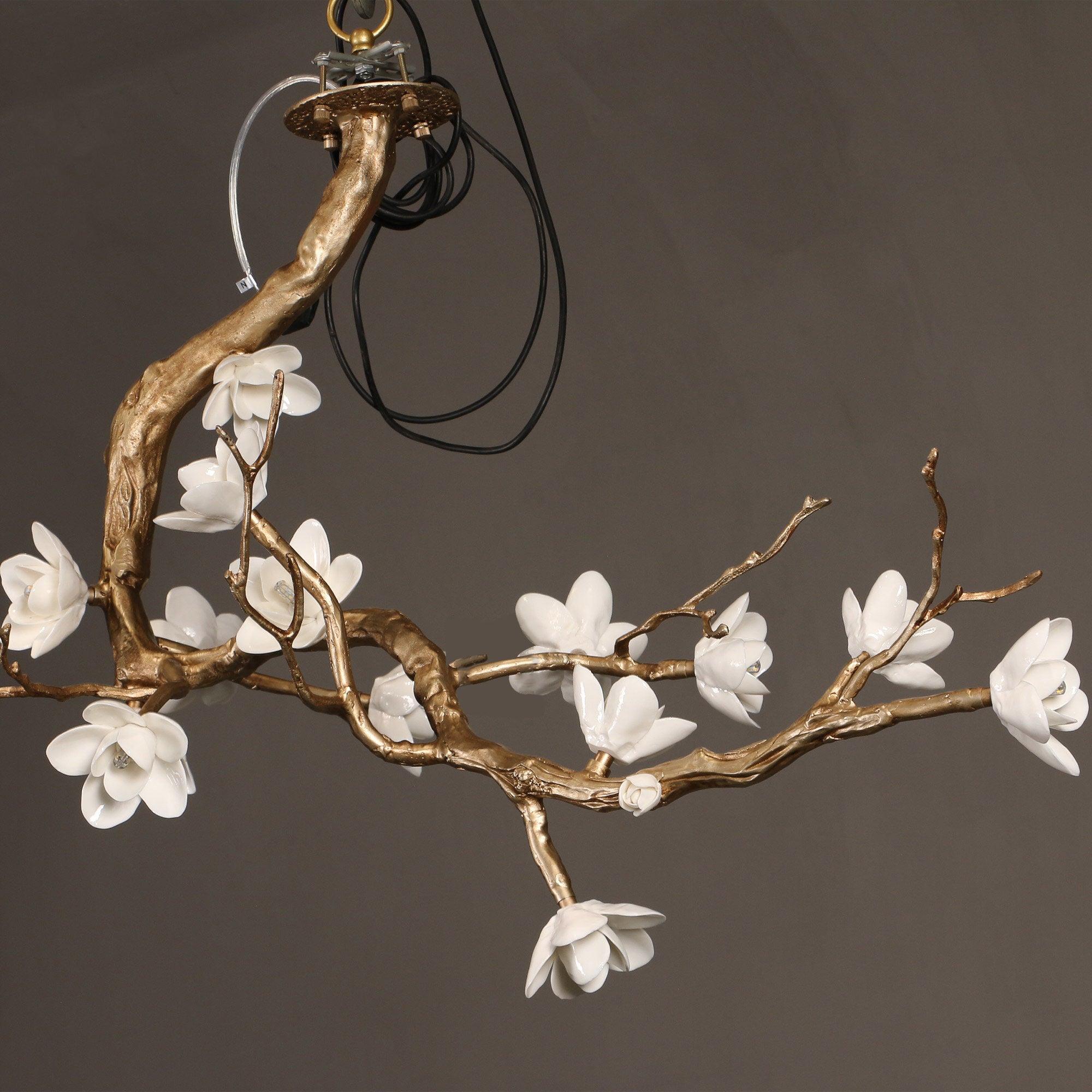 Brass Flower Branch Chandelier - Letslighting