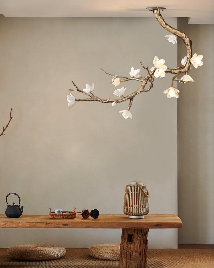 Brass Flower Branch Chandelier - Letslighting