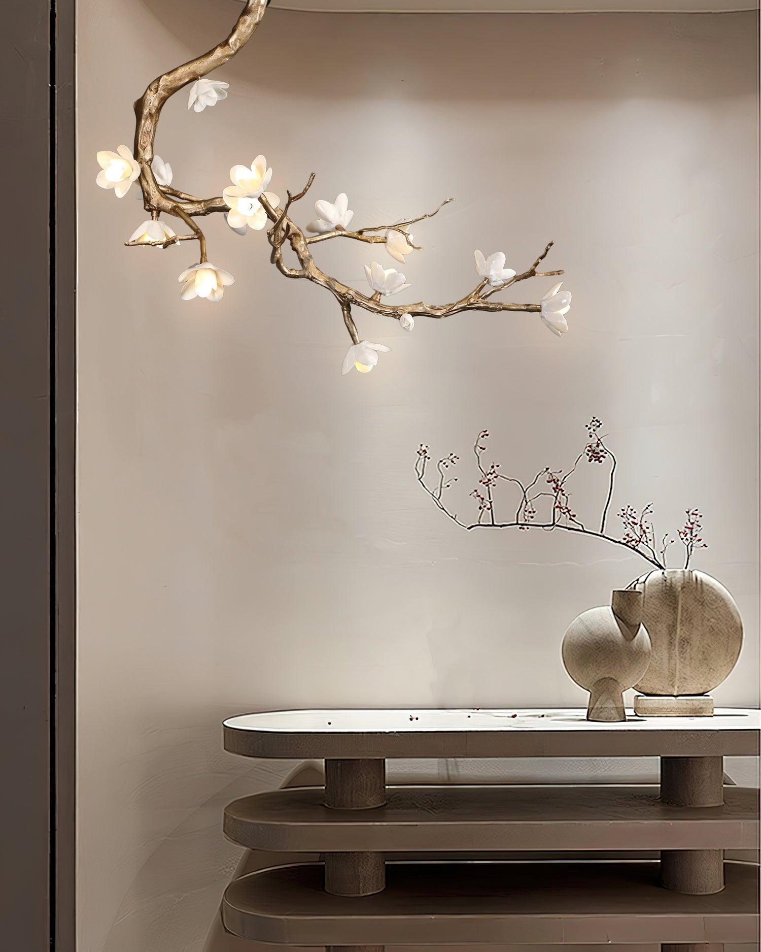 Brass Flower Branch Chandelier - Letslighting
