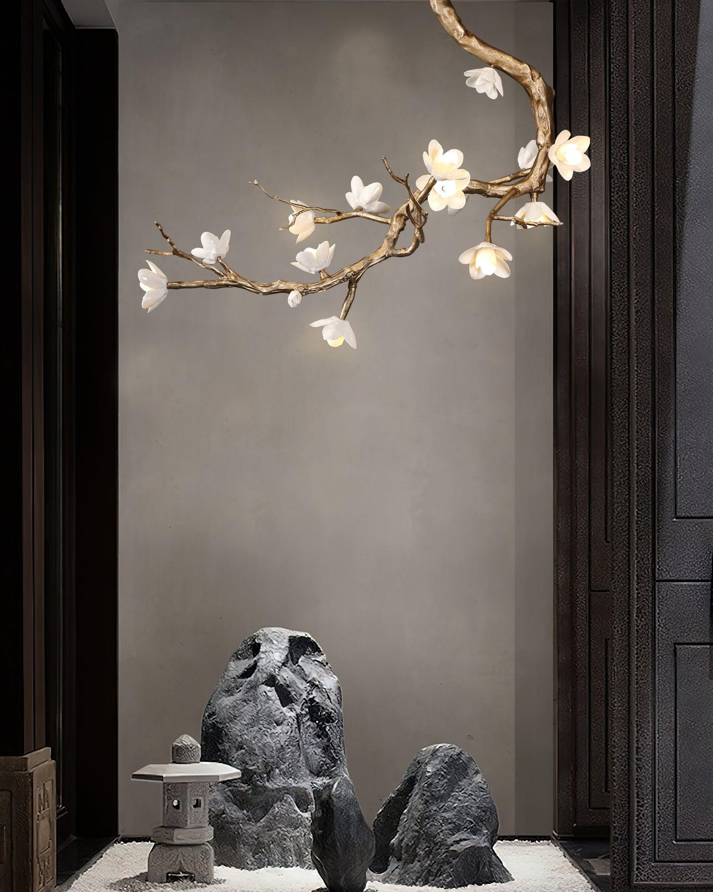 Brass Flower Branch Chandelier - Letslighting