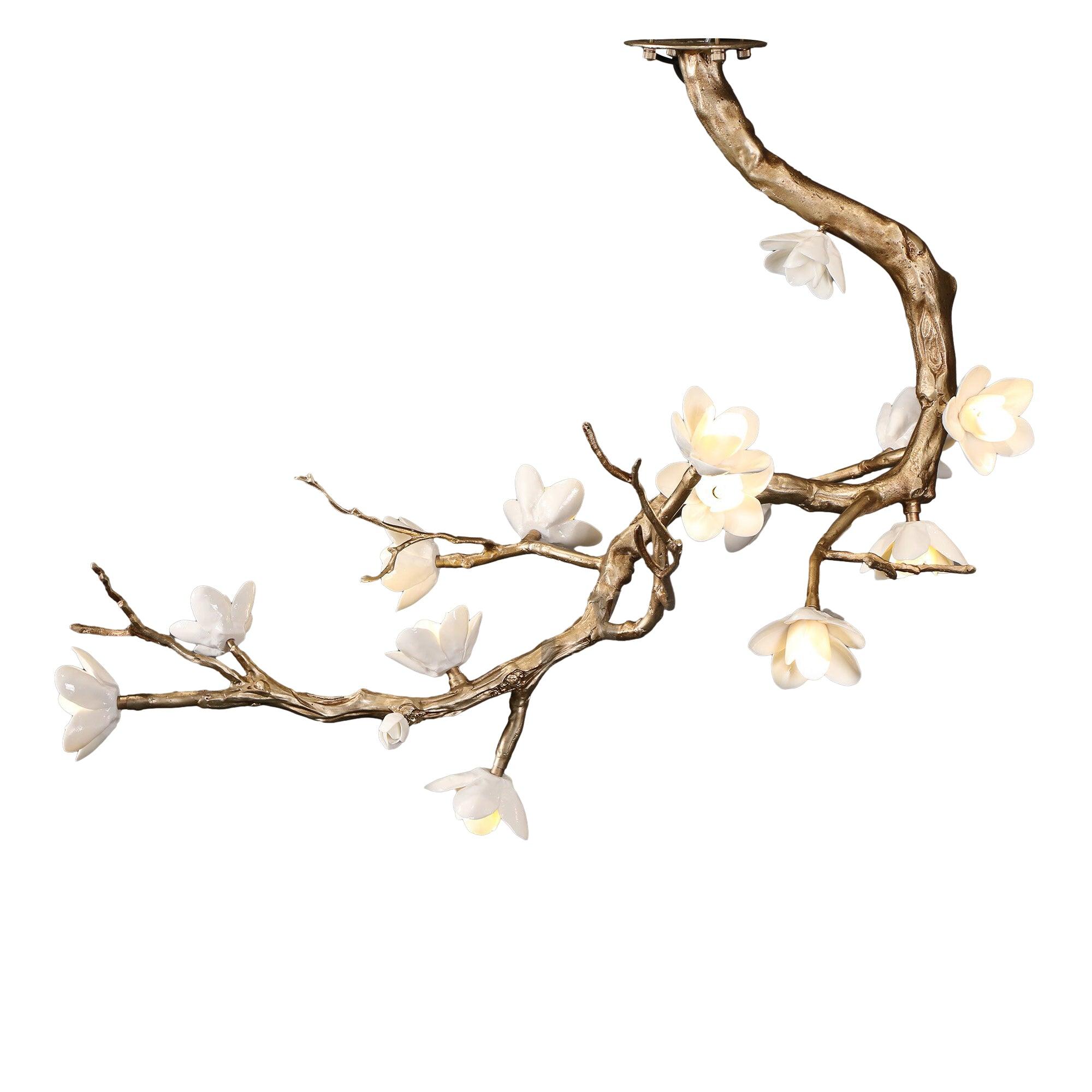 Brass Flower Branch Chandelier - Letslighting