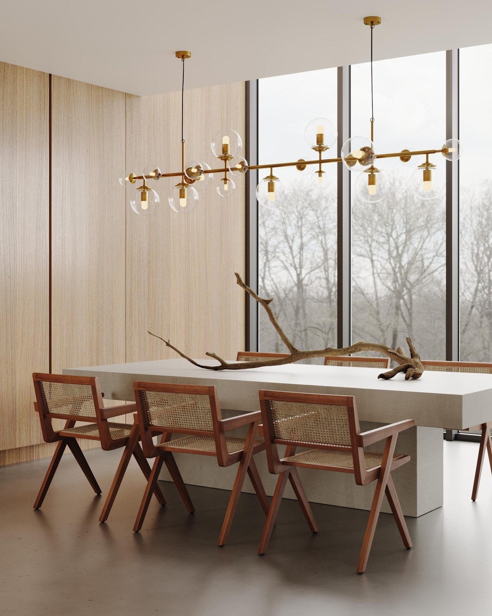 Brass Glass Globe Chandelier - Letslighting