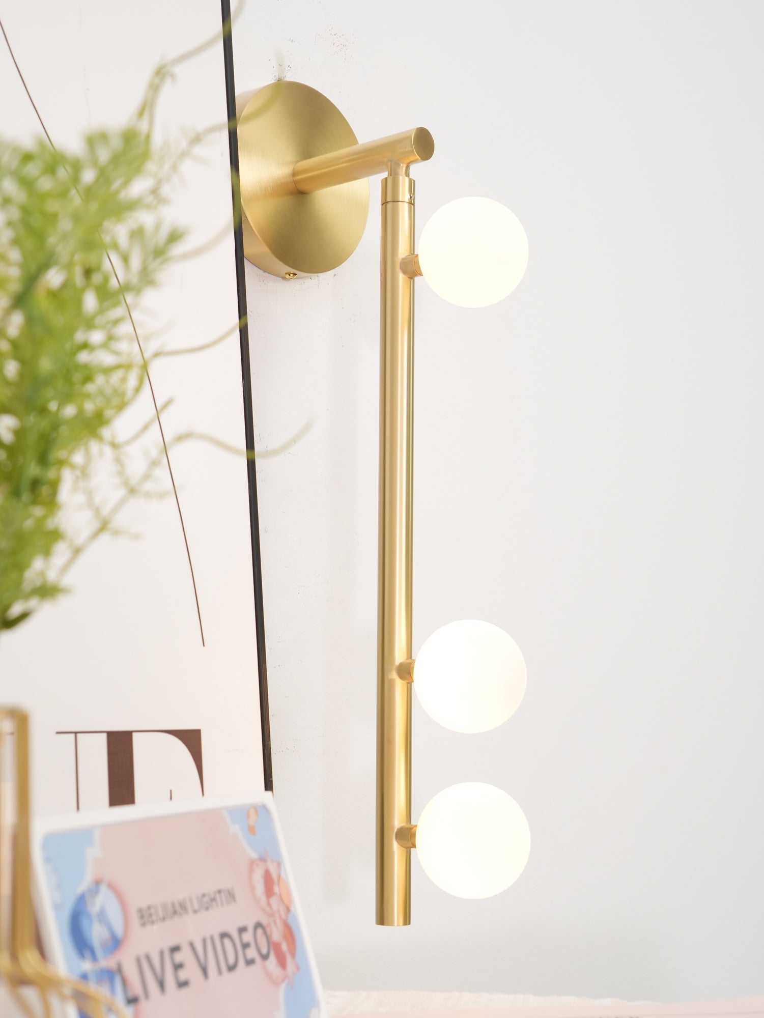 Brass Glass Tube Wall Lamp - Letslighting