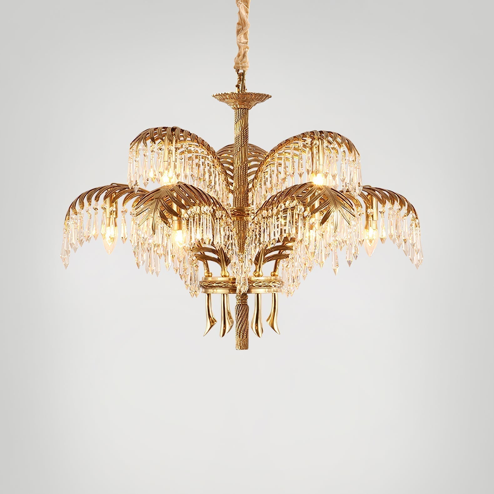 Odoraris Regal Brass Crystal Chandelier - Letslighting