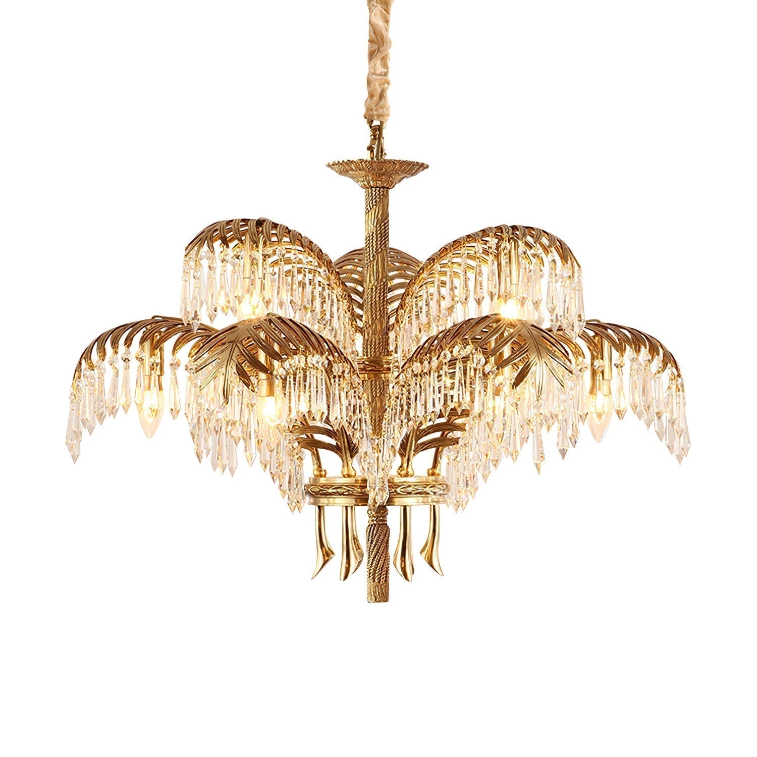 Odoraris Regal Brass Crystal Chandelier - Letslighting