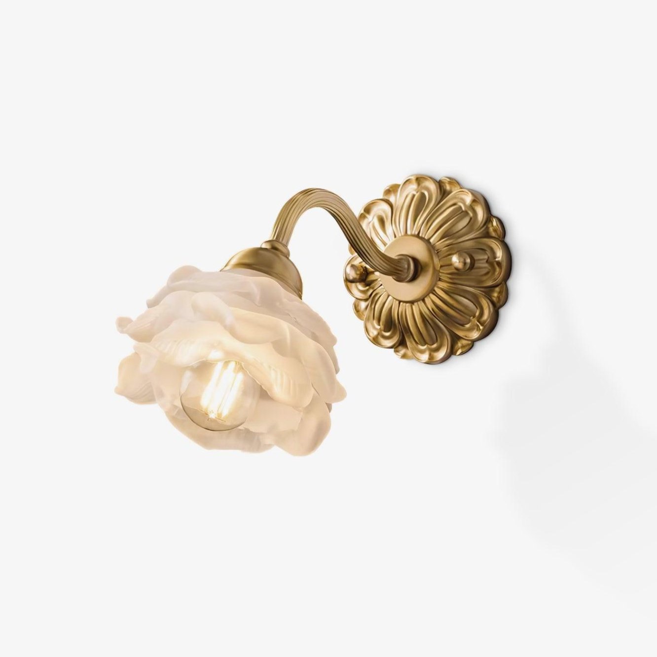 Brass Rose Wall Light - Letslighting