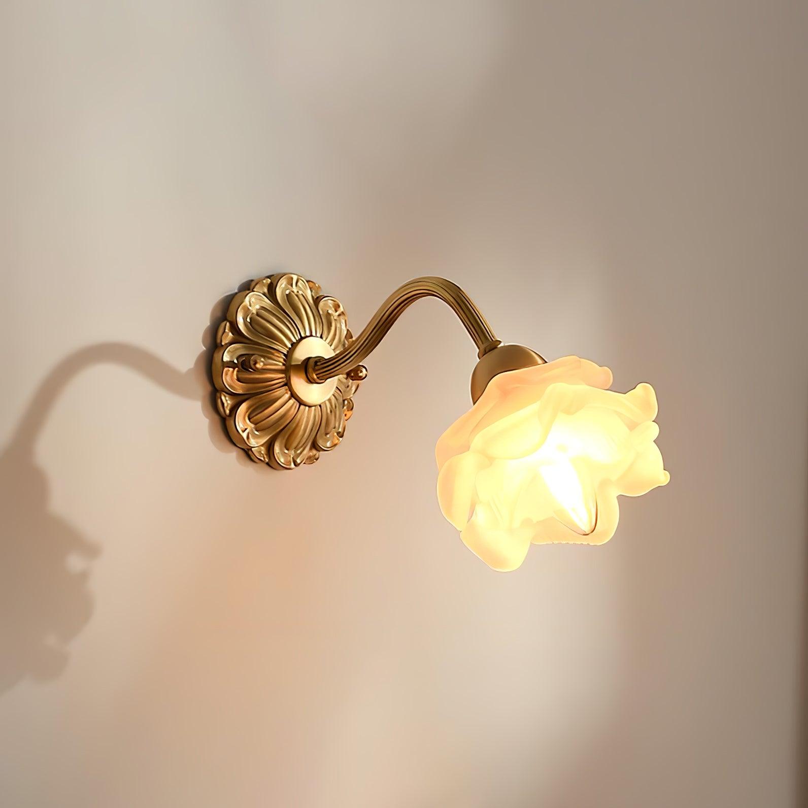 Brass Rose Wall Light - Letslighting