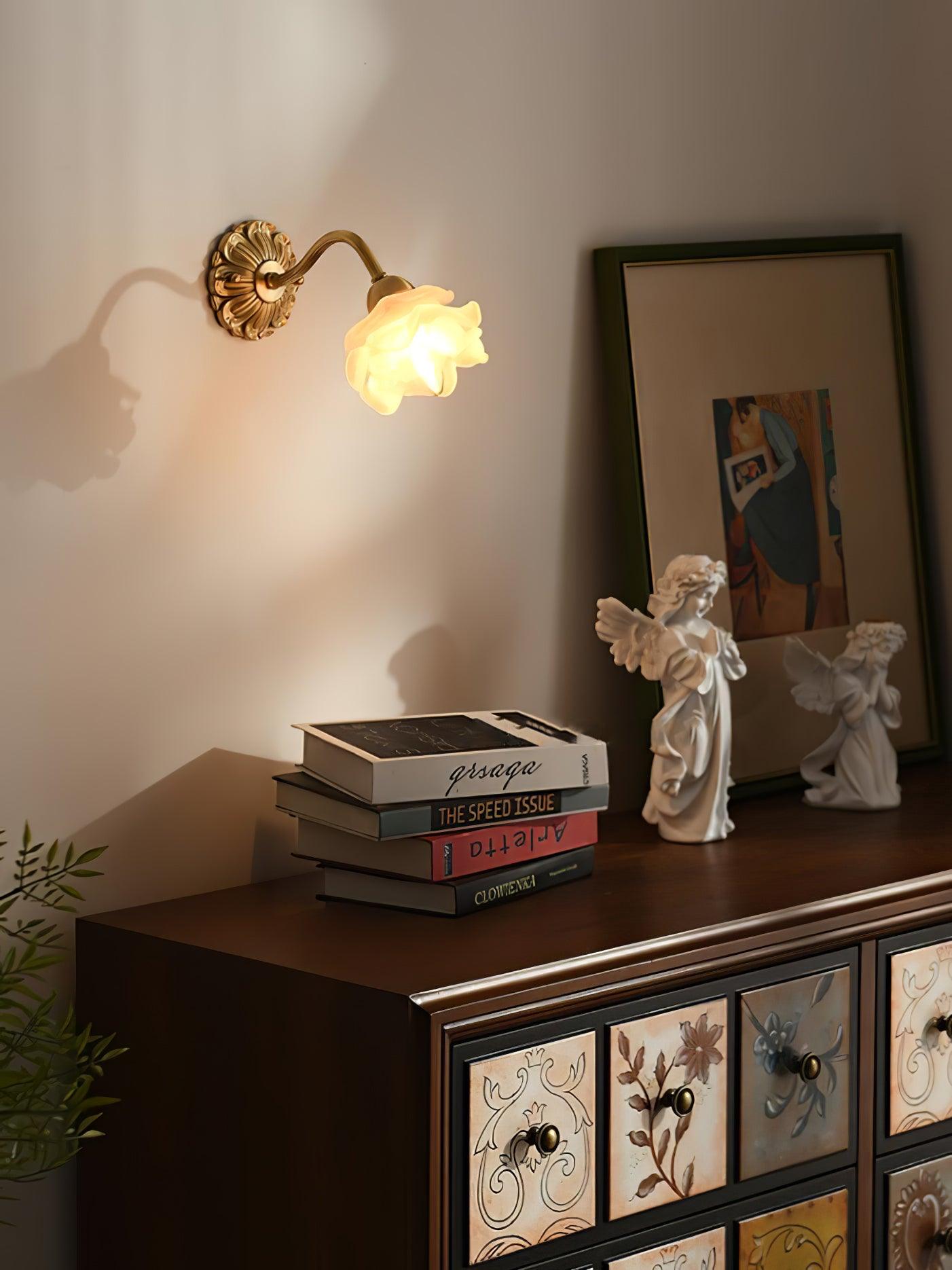 Brass Rose Wall Light - Letslighting