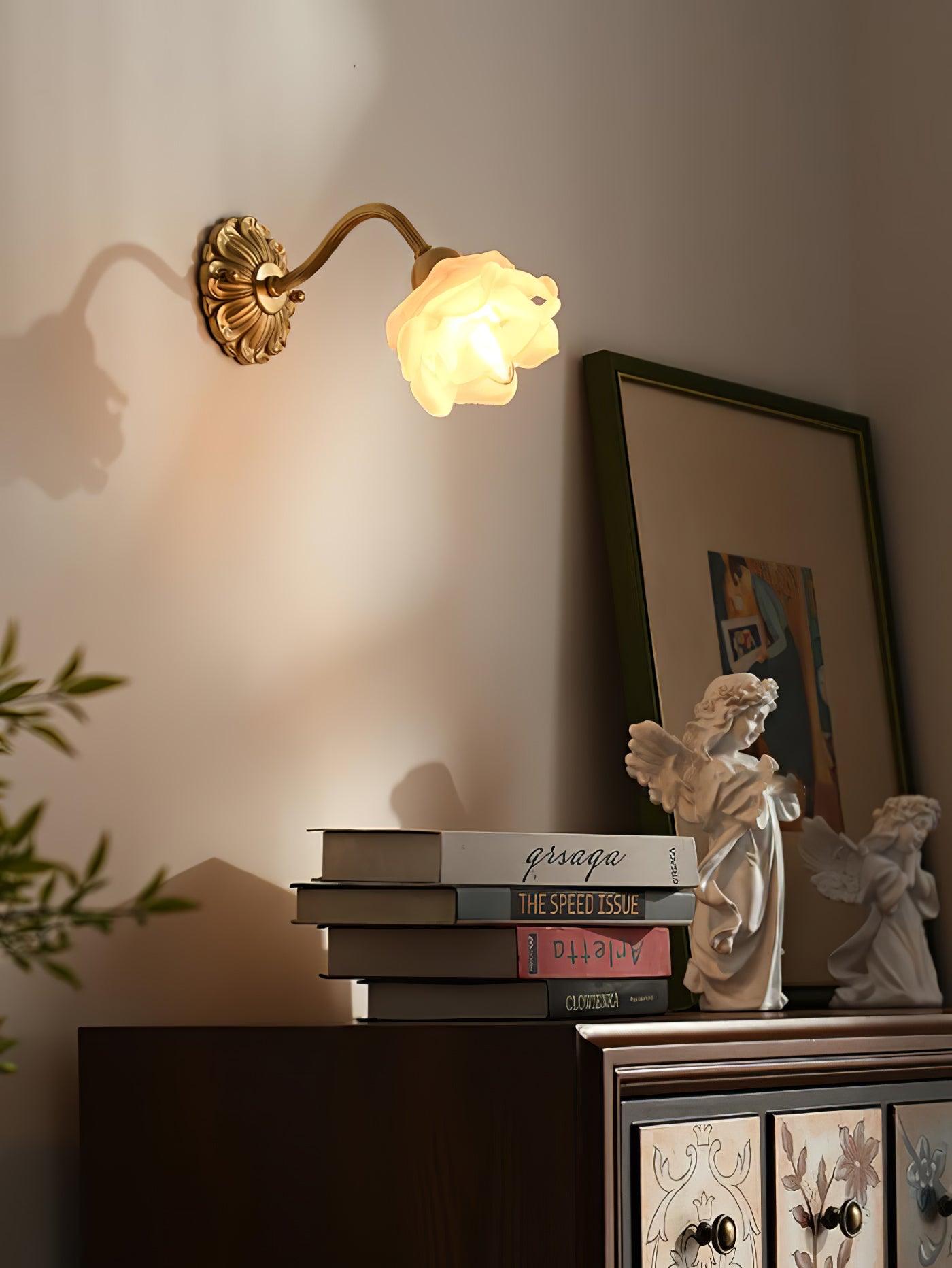 Brass Rose Wall Light - Letslighting