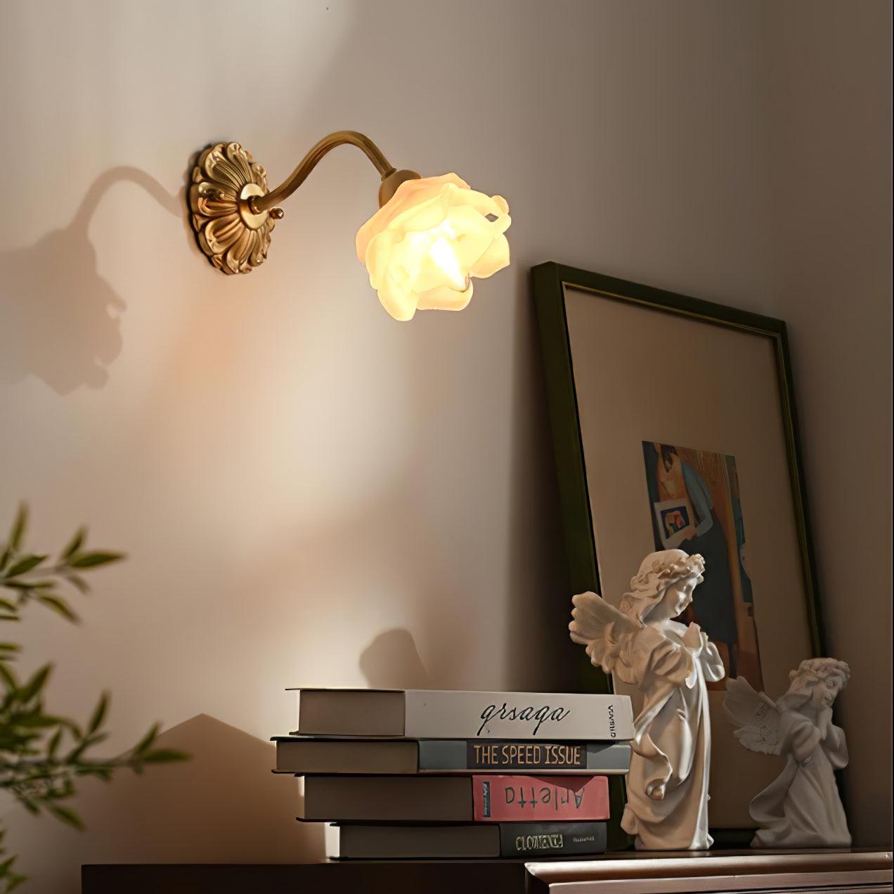 Brass Rose Wall Light - Letslighting